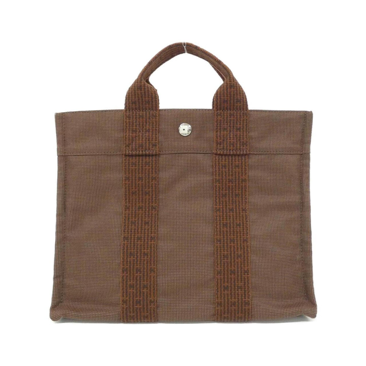 Hermes Brown Canvas Handbag (Pre-Owned)