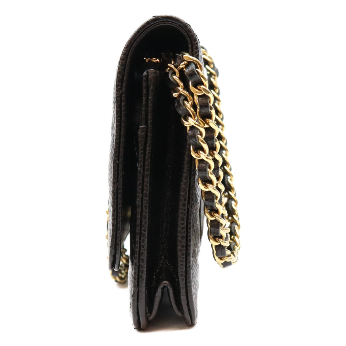 Chanel Black Grained Calfskin Shoulder Bag (Pre-Owned)