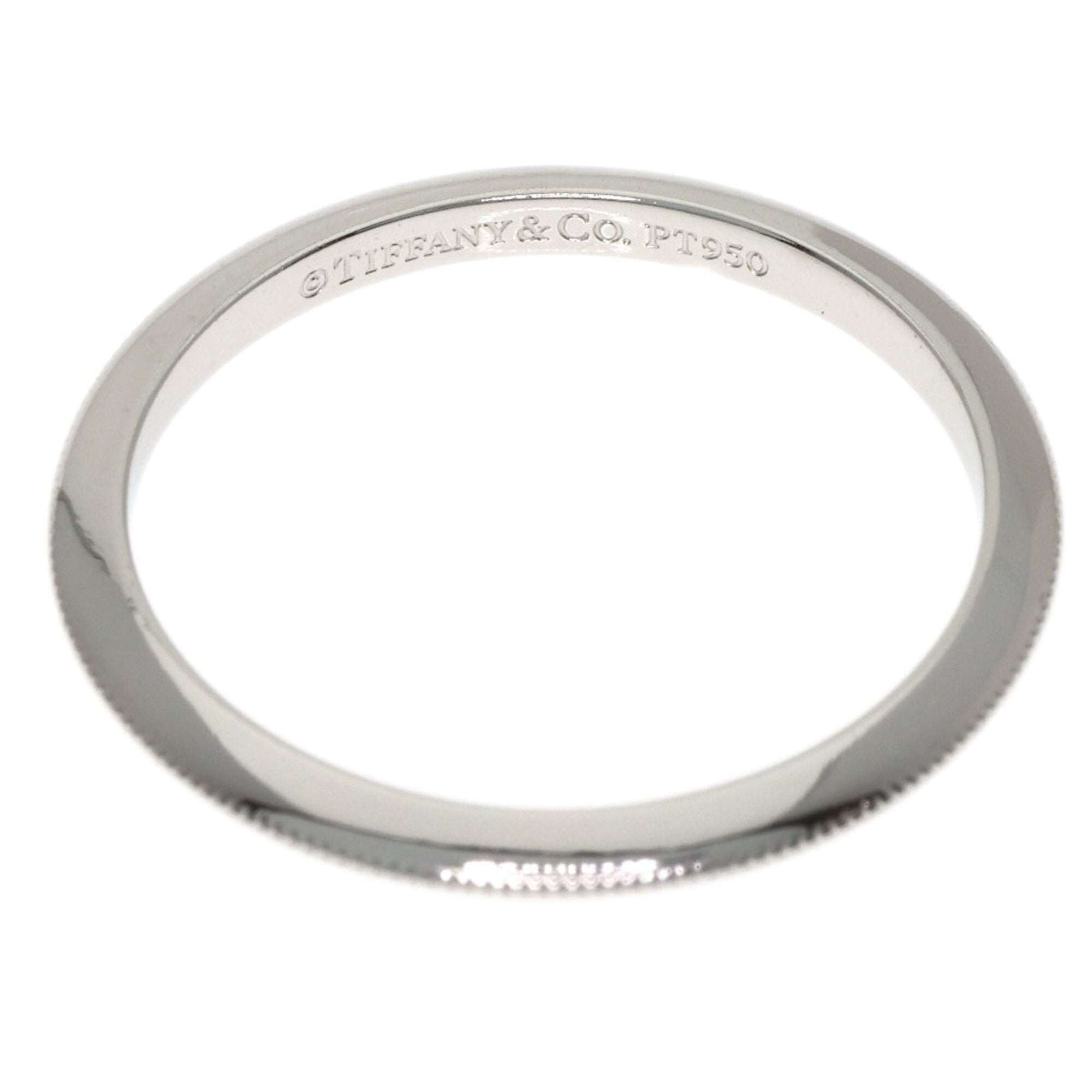 Tiffany Platinum Platinum 950 Band Ring (Pre-Owned)