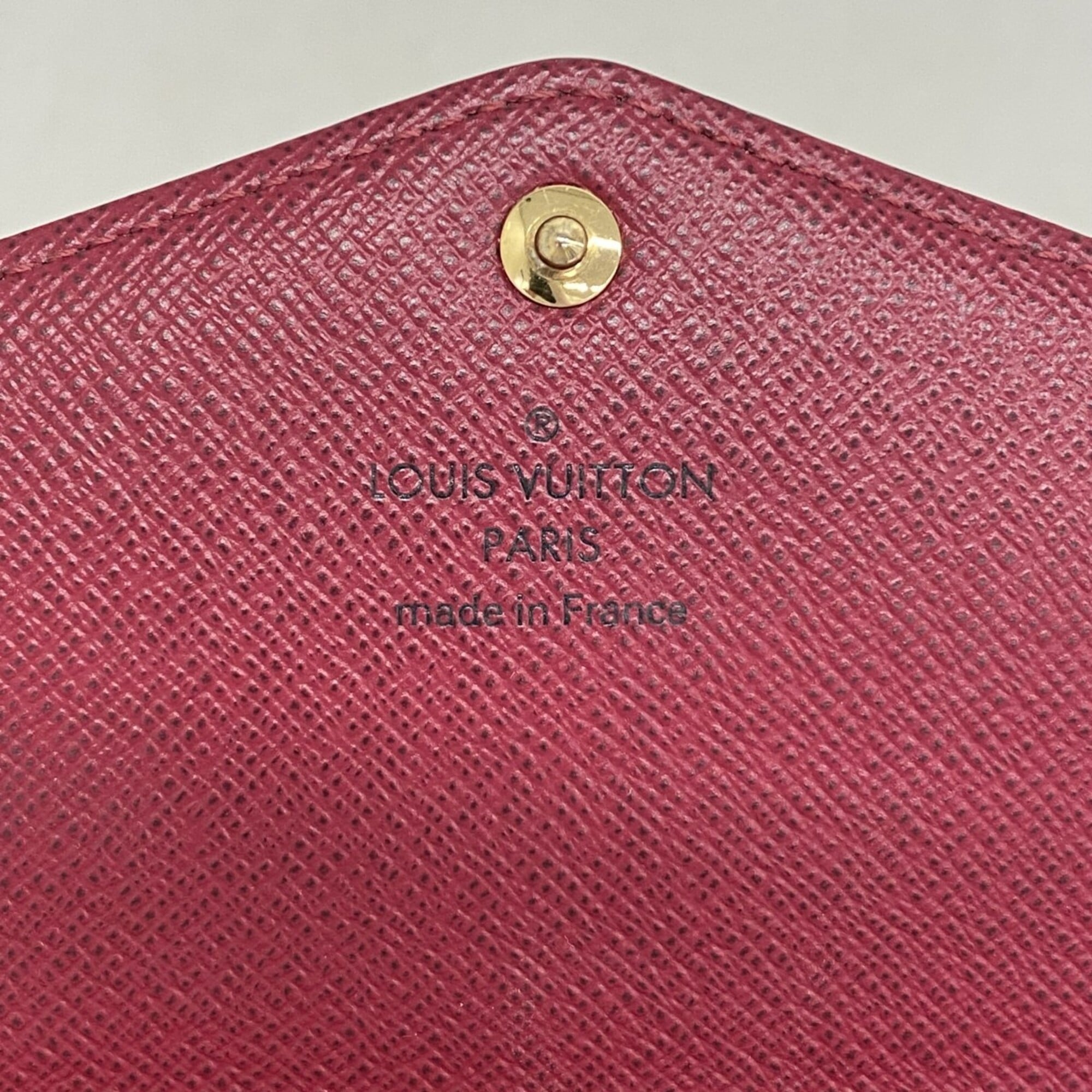 Louis Vuitton Brown Fuchsia Long Wallet (Bi-Fold) (Pre-Owned)