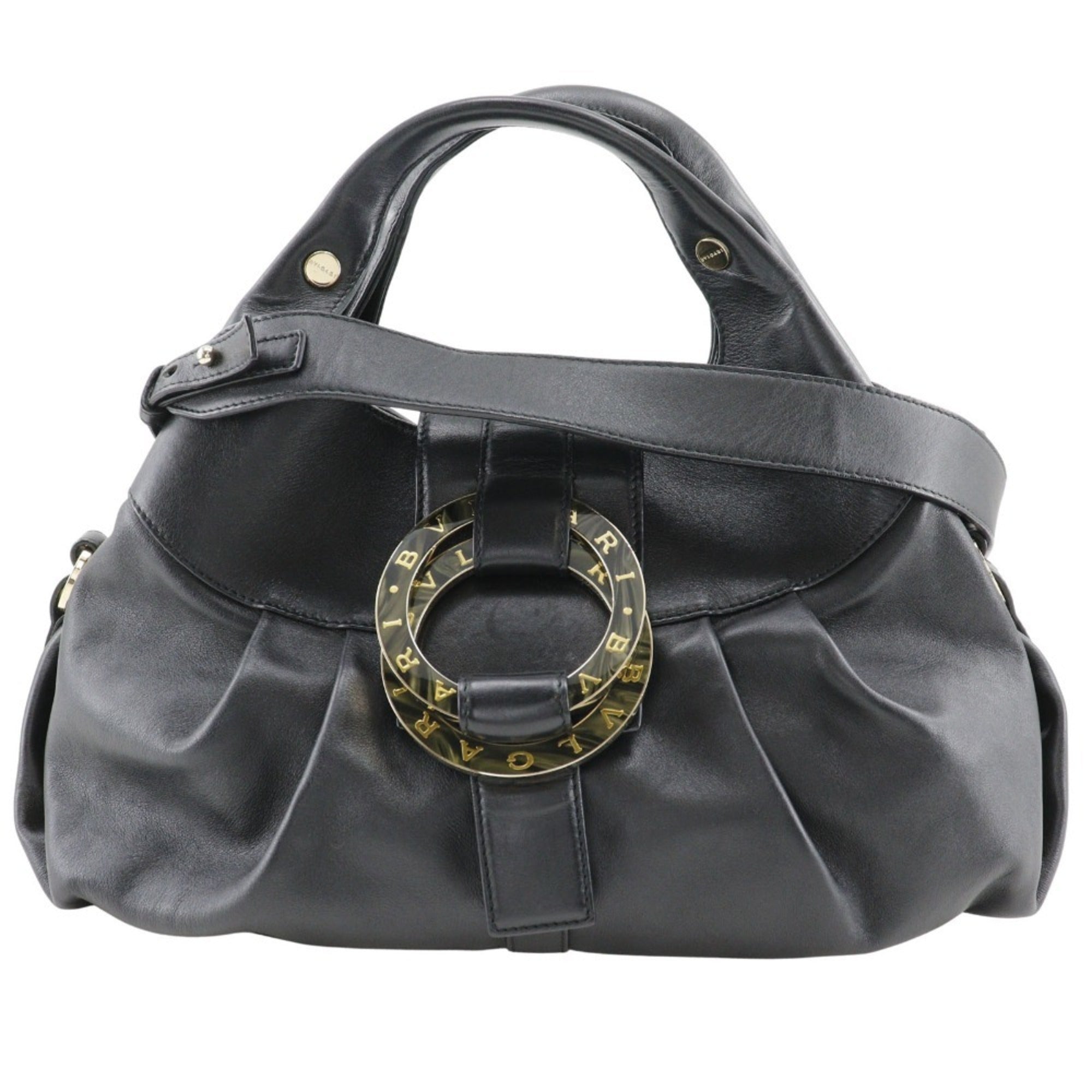 Bvlgari Chandra Black Leather Handbag (Pre-Owned)
