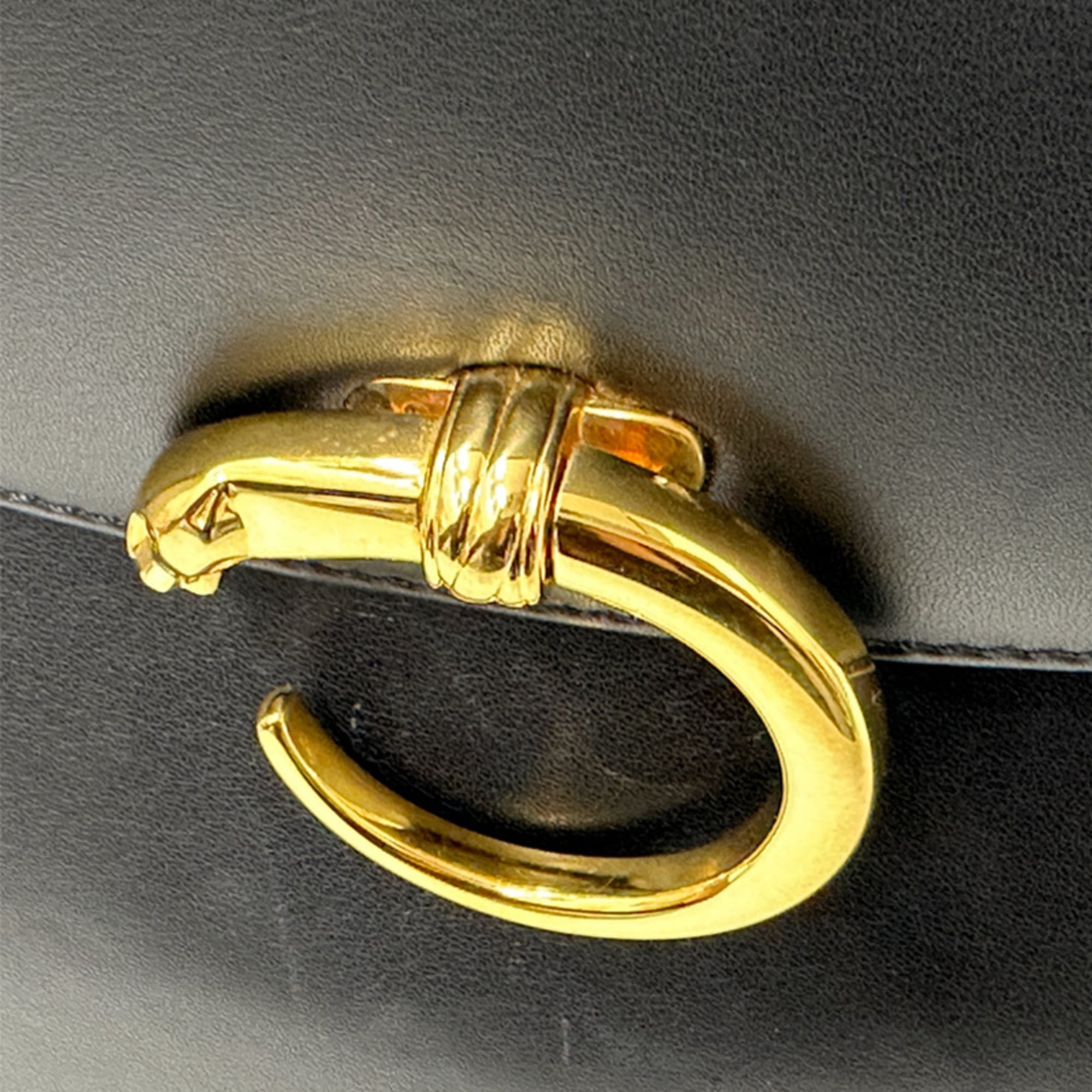 Cartier Black Leather Handbag Pouch (Pre-Owned)