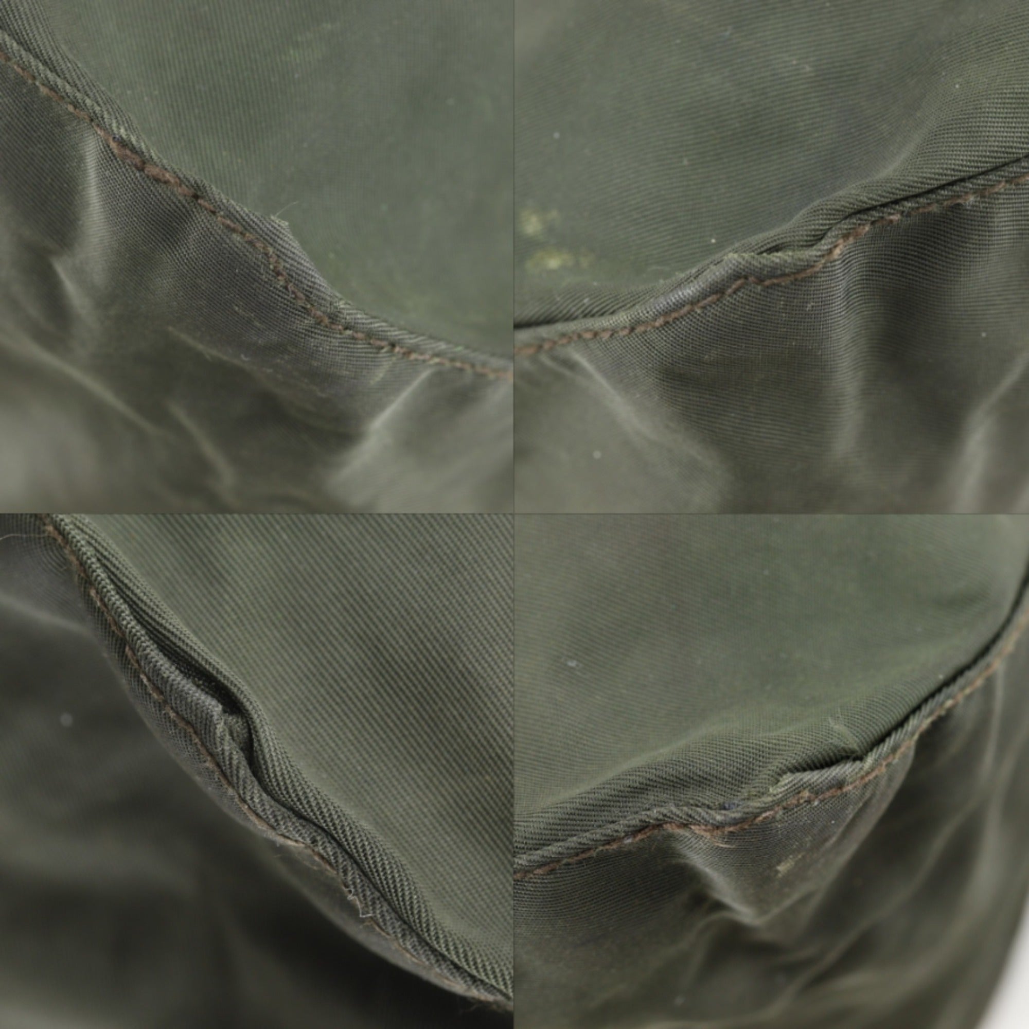 Prada Khaki Nylon Tote Bag (Pre-Owned)