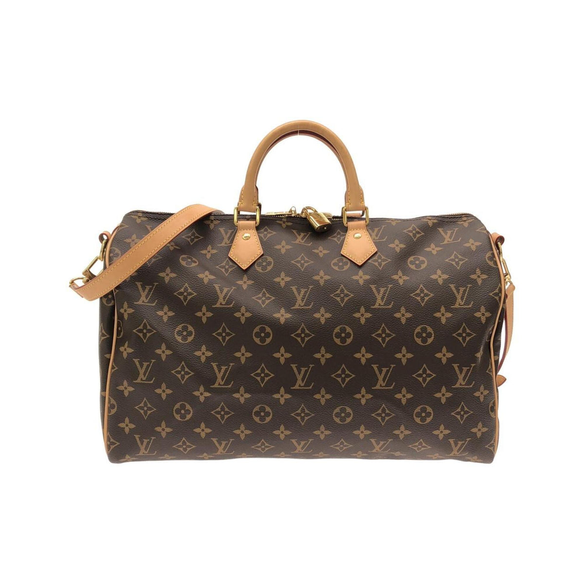 Louis Vuitton Brown Coated Canvas Boston Bag (Pre-Owned)