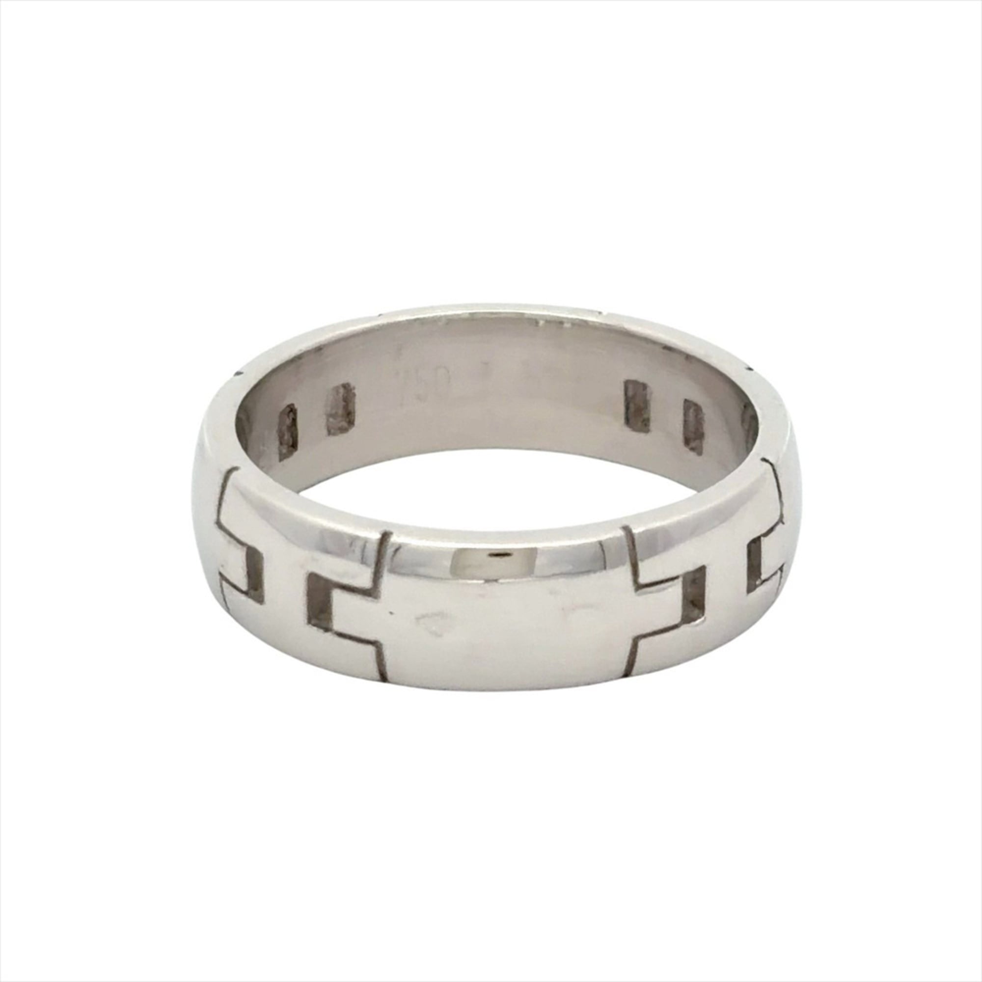 Hermes White Gold White Gold (18K) Band Ring (Pre-Owned)