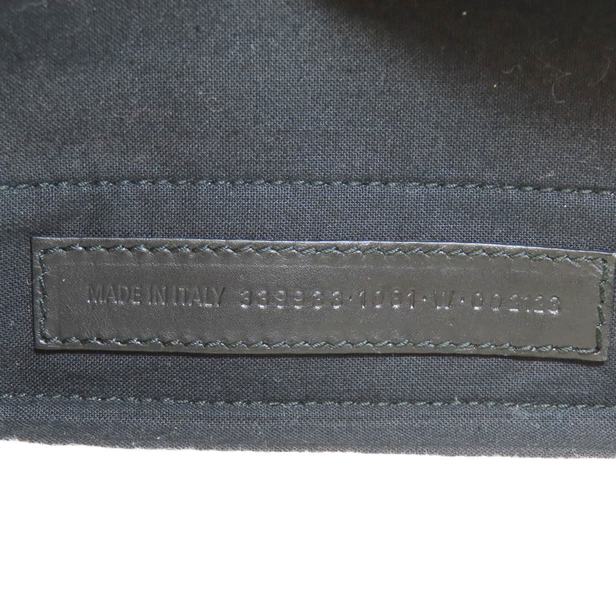 Balenciaga Black White Canvas Handbag Pouch (Pre-Owned)