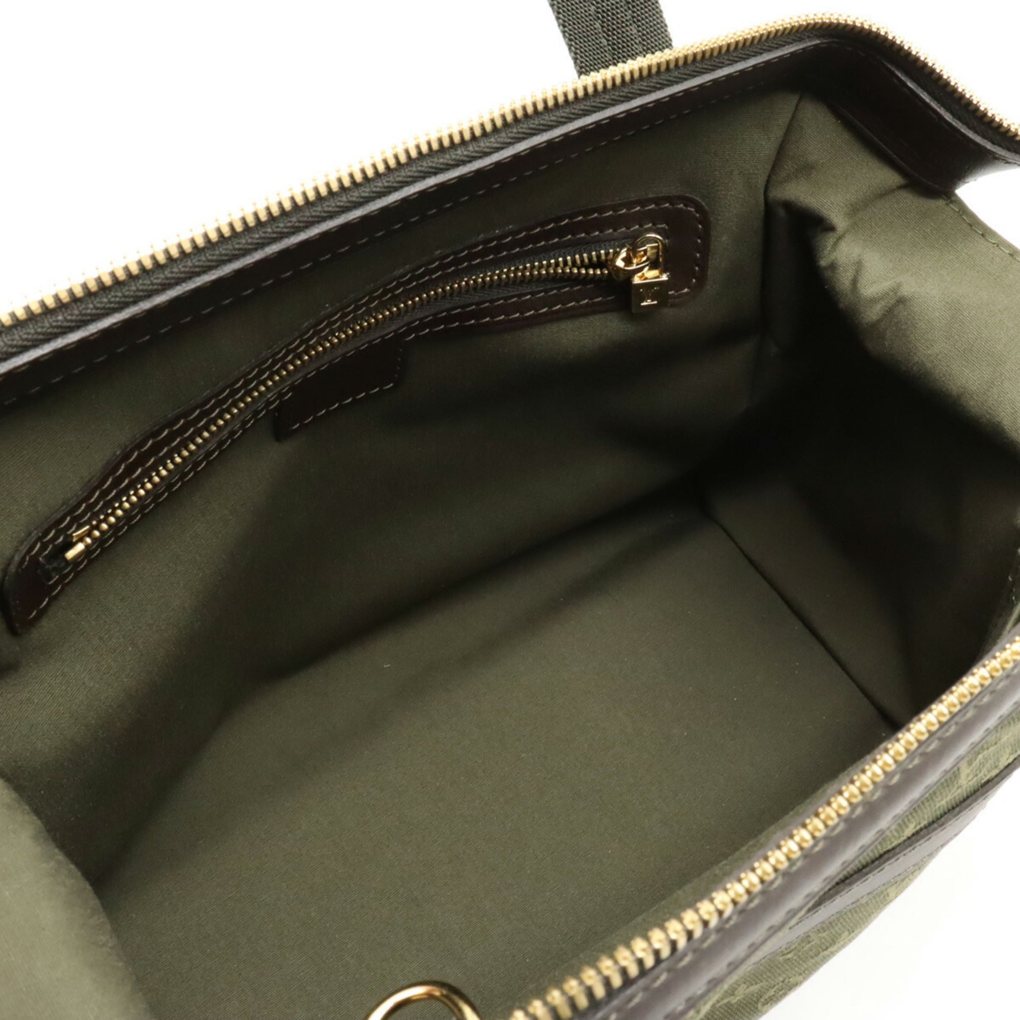 Louis Vuitton Tst Khaki Canvas Leather Handbag Shoulder Bag (Pre-Owned)