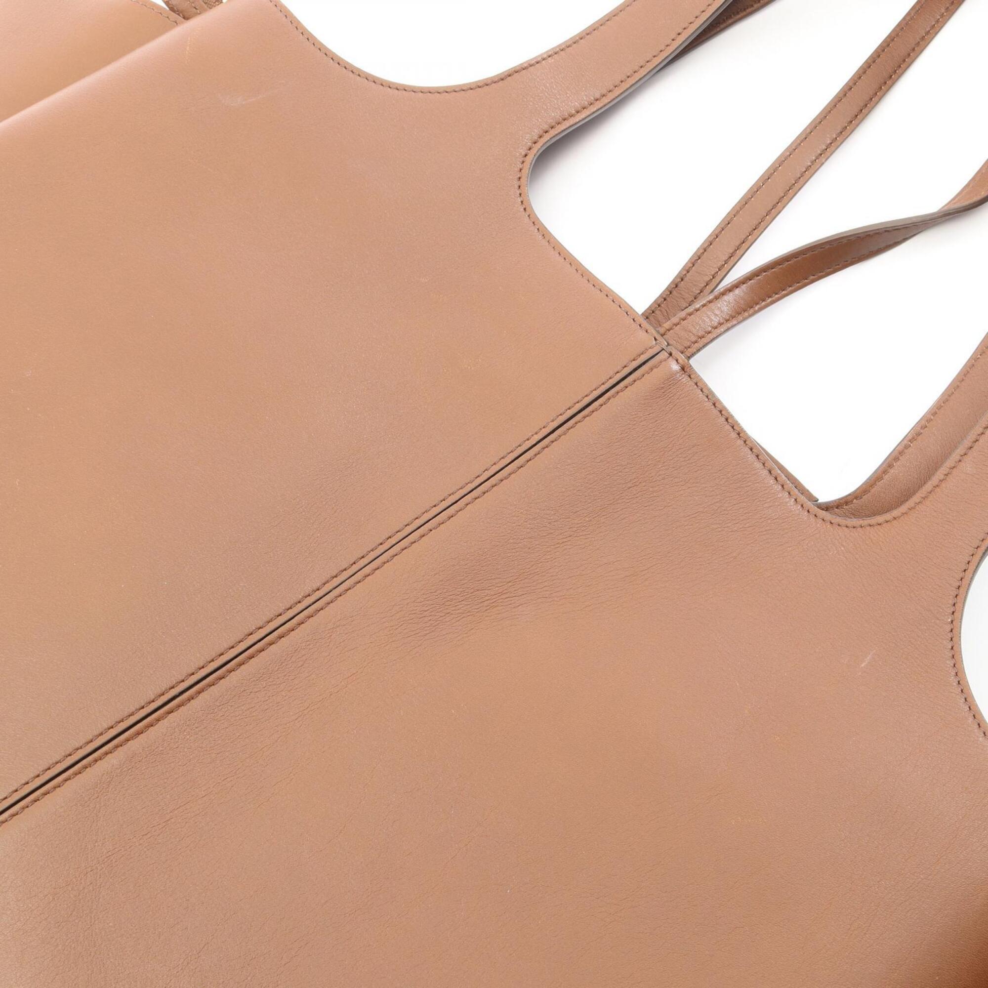 Celine Brown Leather Handbag Tote Bag (Pre-Owned)