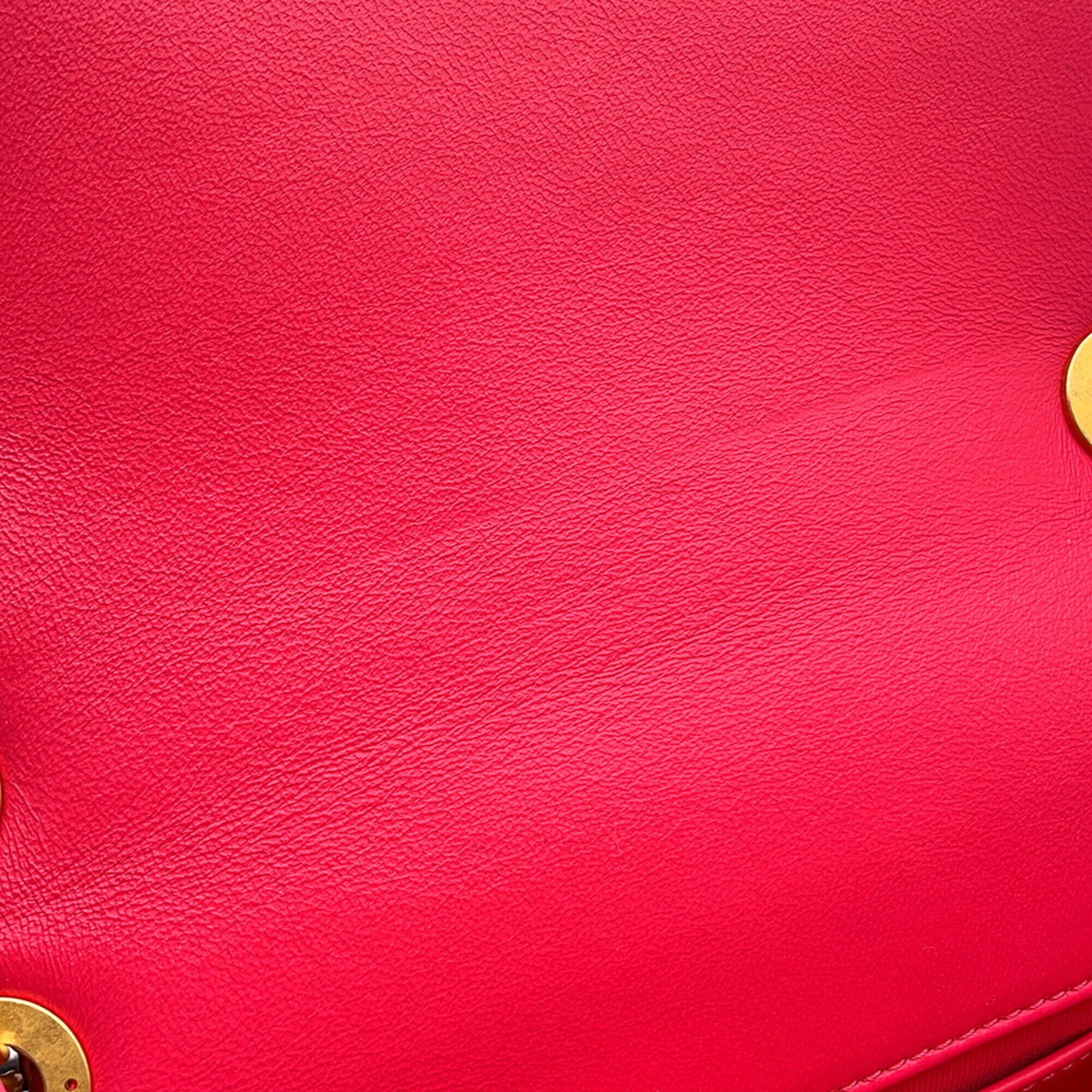 Chanel Matelasse Pink Leather Handbag Shoulder Bag (Pre-Owned)