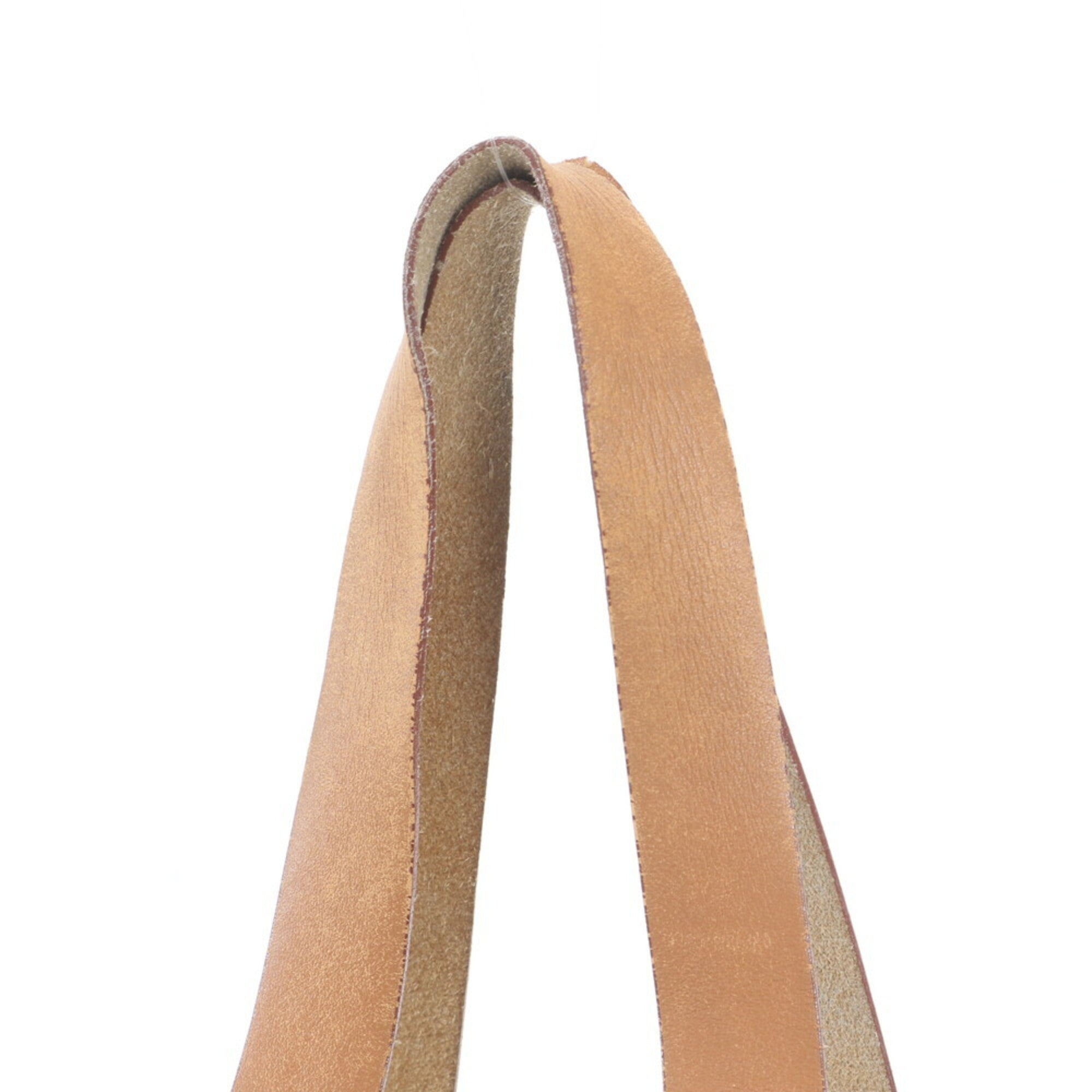 Hermes Brown Purple Leather Canvas Shoulder Bag Tote Bag (Pre-Owned)