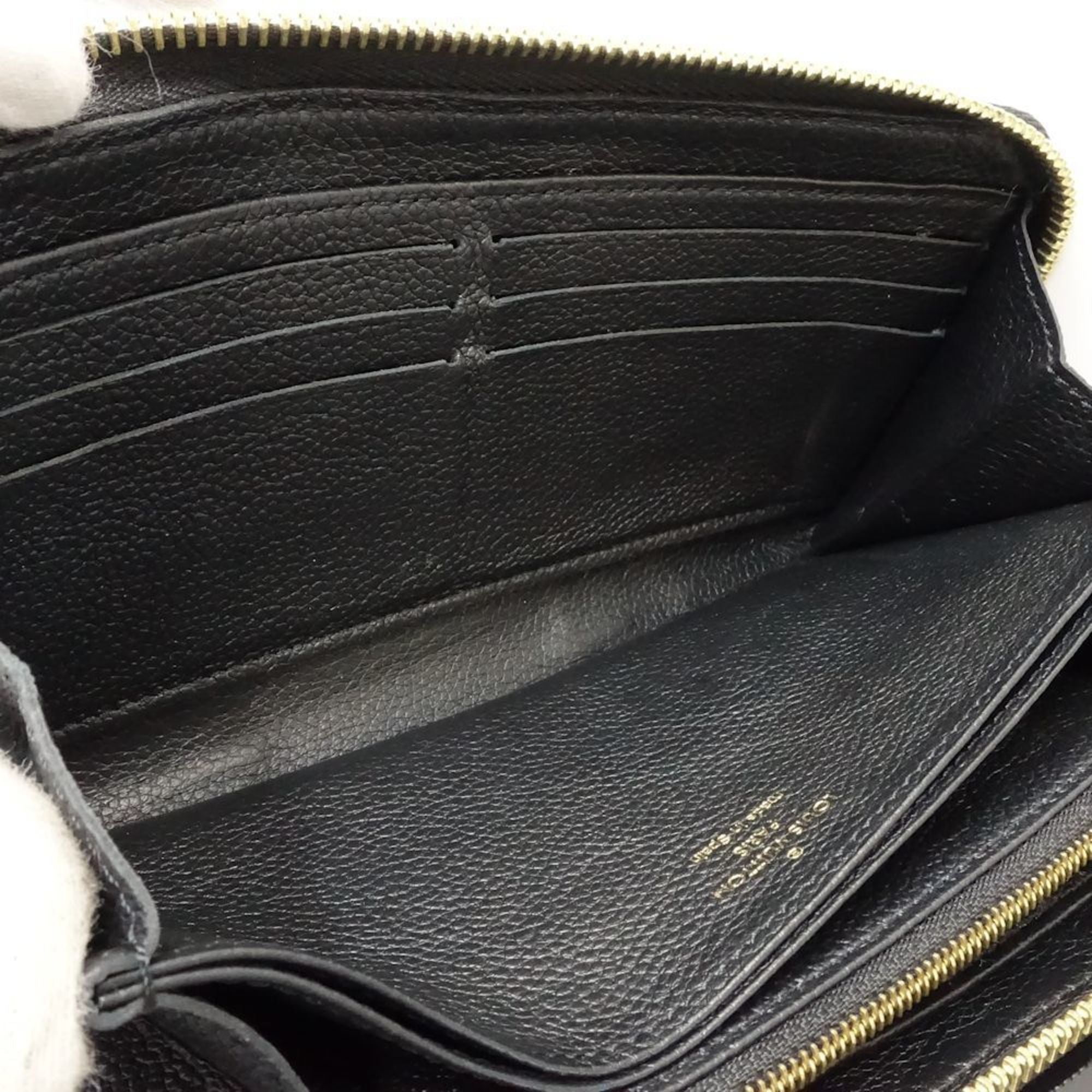 Louis Vuitton Beige Black Monogram Long Wallet (Bi-Fold) (Pre-Owned)
