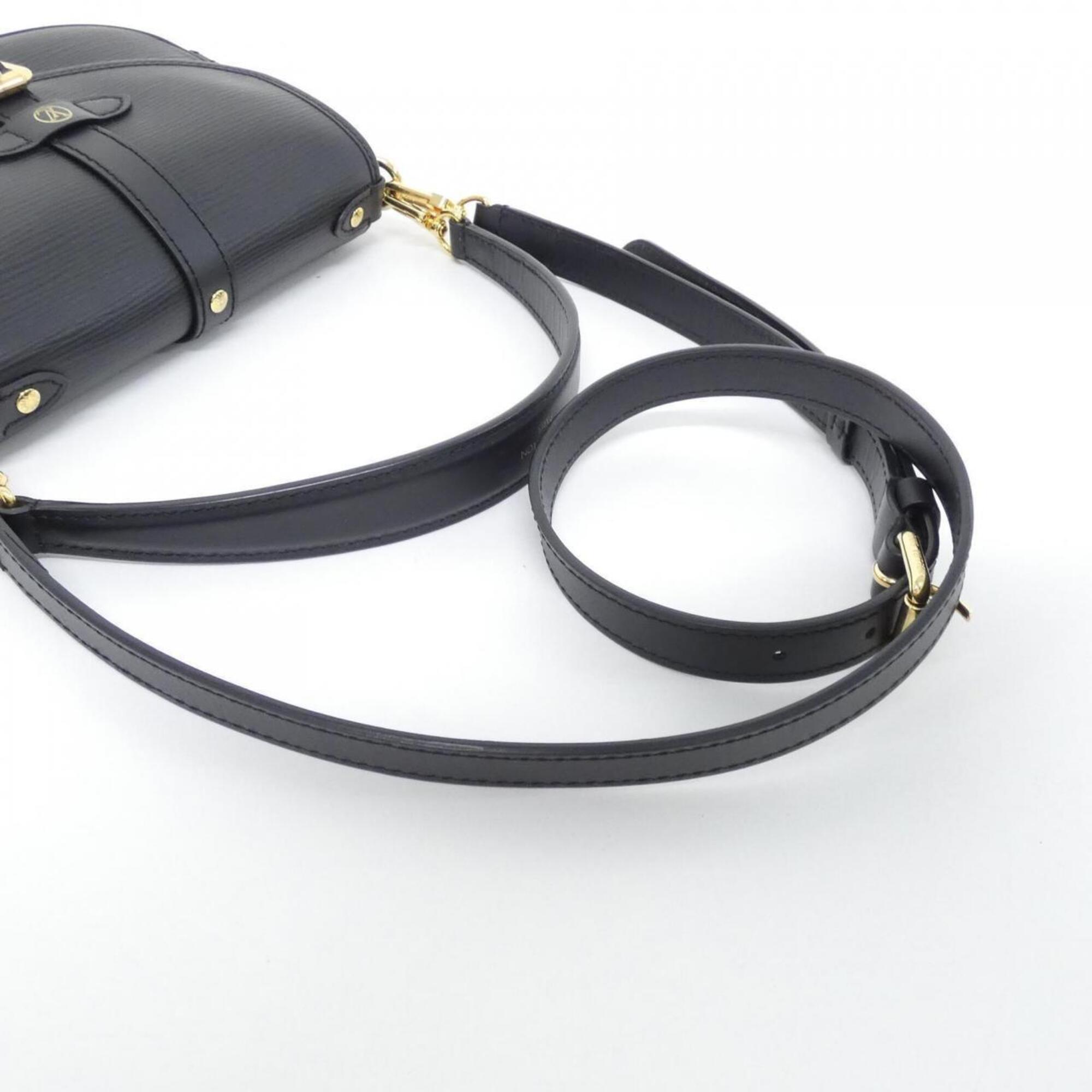 Louis Vuitton Black Leather Shoulder Bag (Pre-Owned)