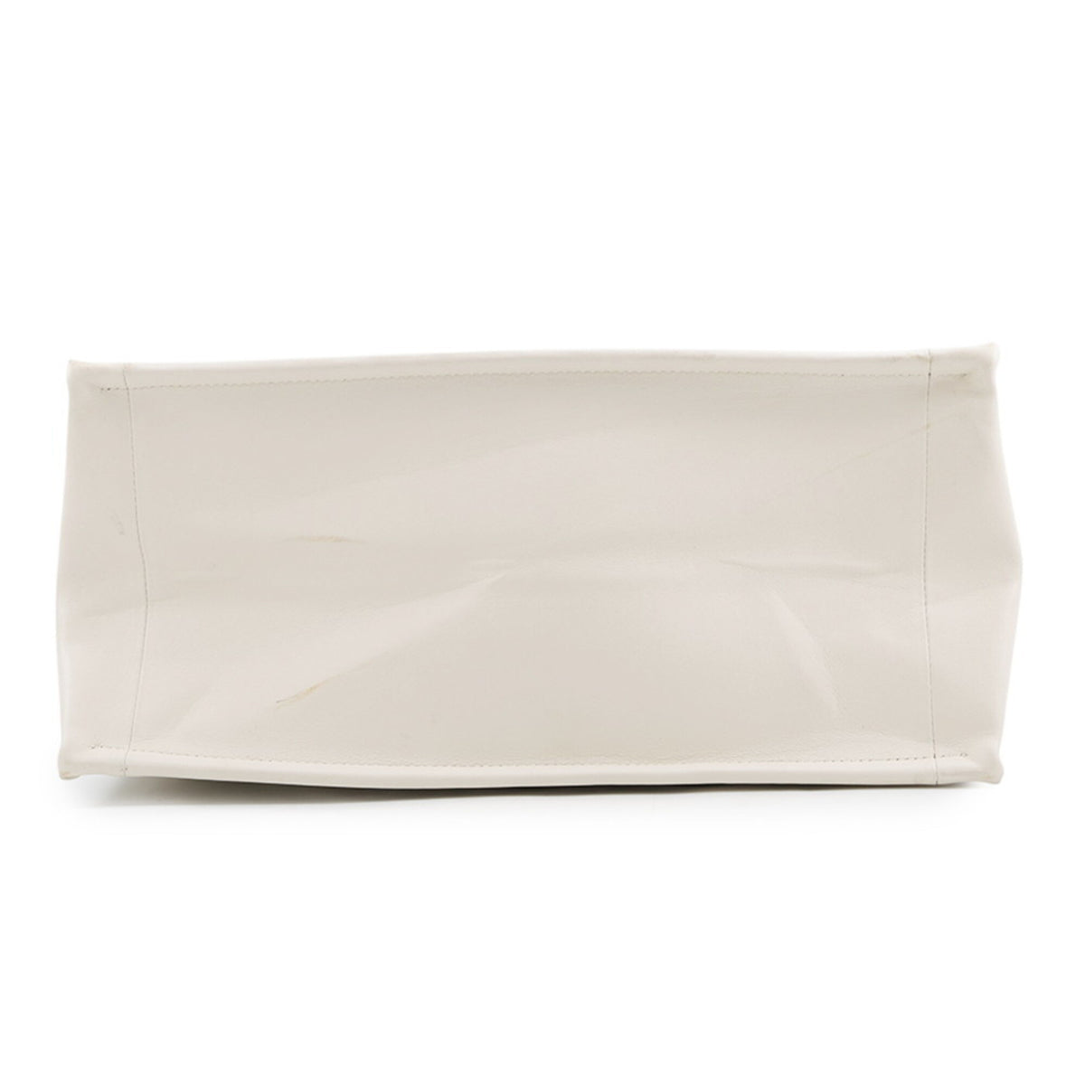 Christian Dior White Leather Handbag Tote Bag (Pre-Owned)