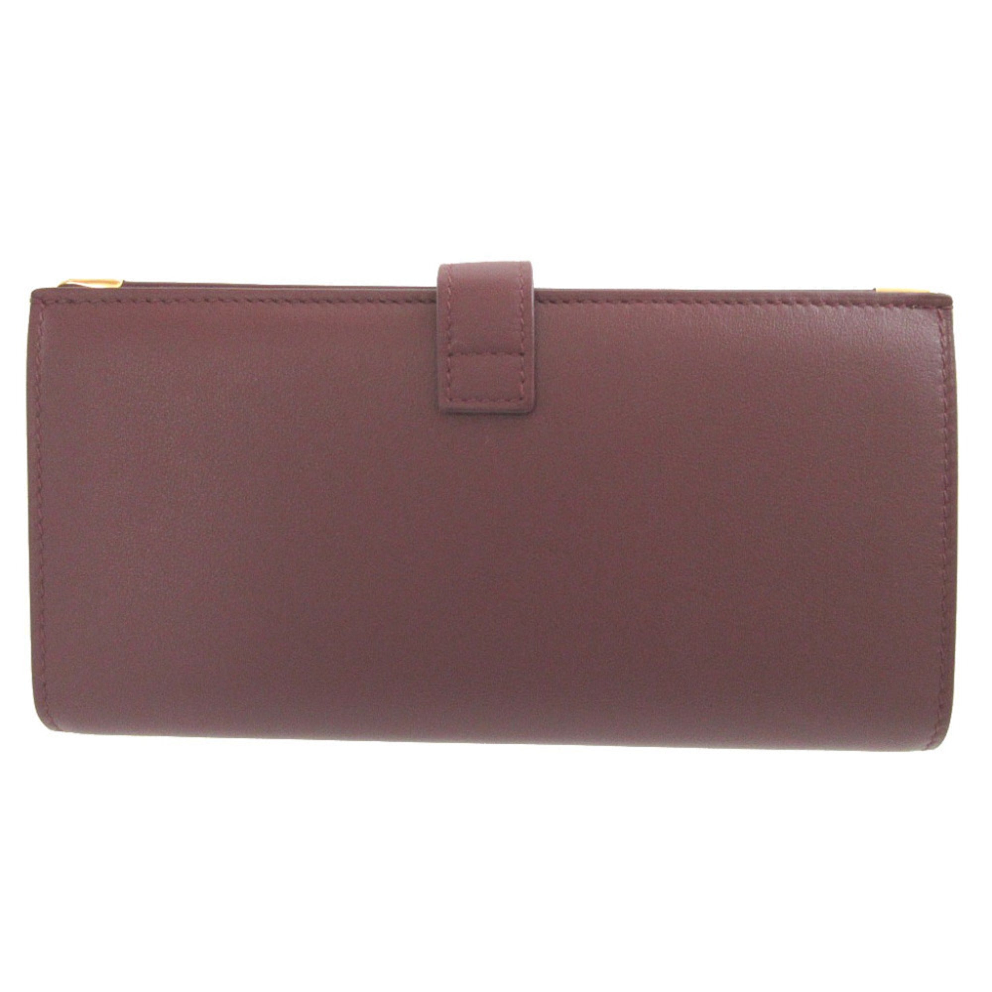 Cartier Bordeaux Leather Long Wallet (Bi-Fold) (Pre-Owned)