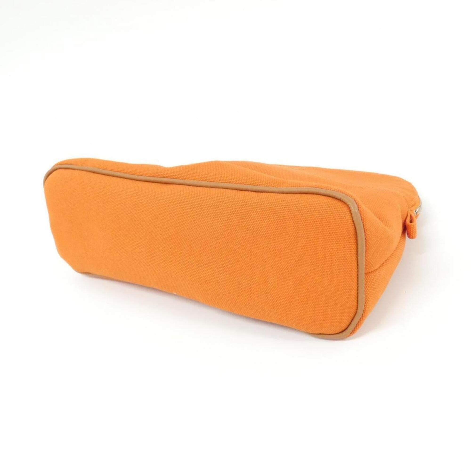 Hermes Bolide Feu Orange Canvas Handbag (Pre-Owned)