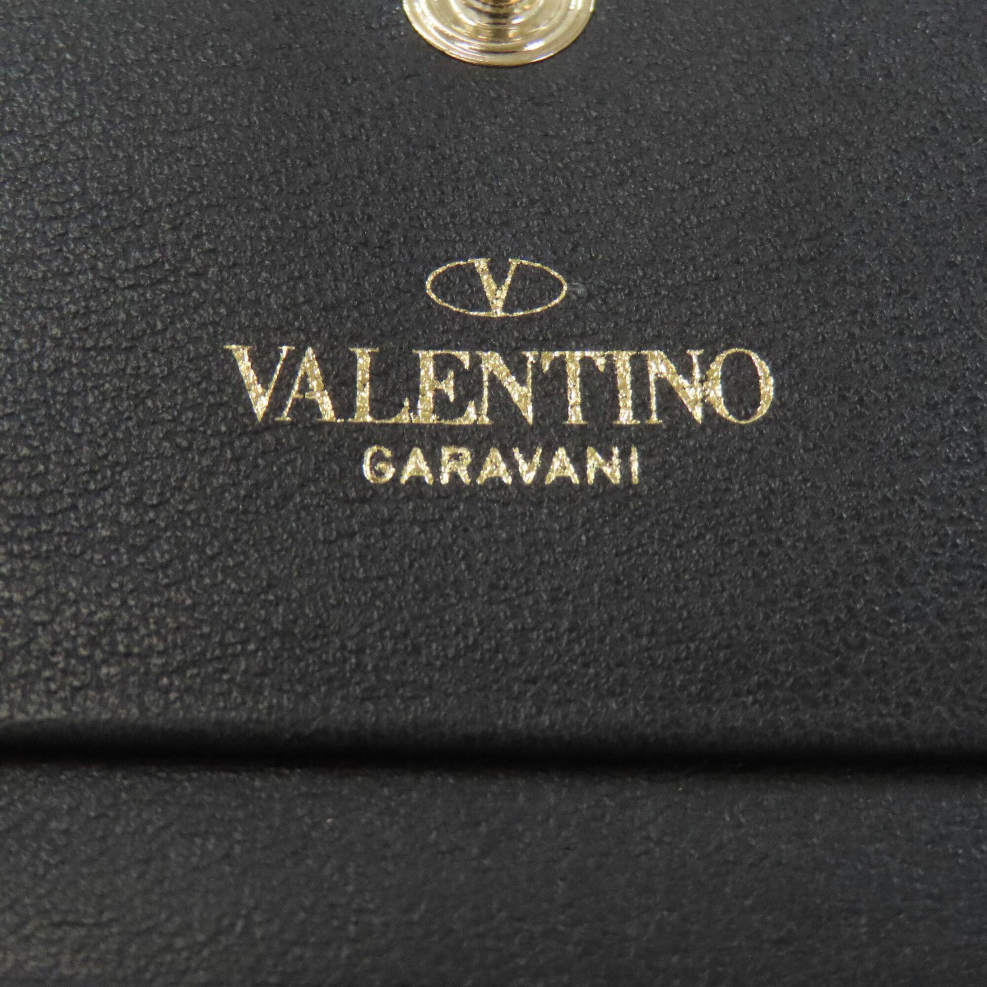 Valentino Garavani Black Leather Wallet (Bi-Fold) (Pre-Owned)