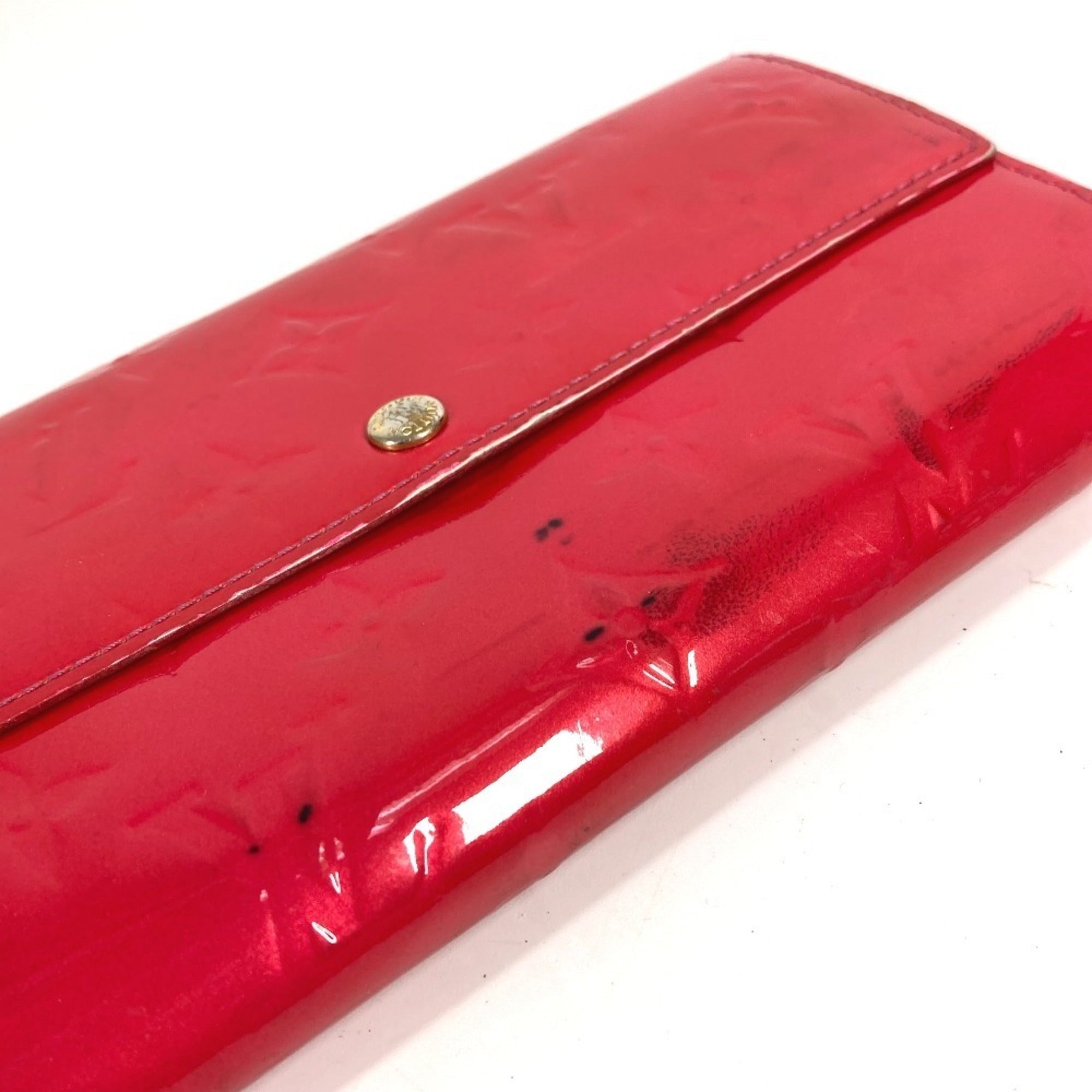 Louis Vuitton Galle Pink Rose Pop Monogram Vernis Long Wallet (Bi-Fold) (Pre-Owned)