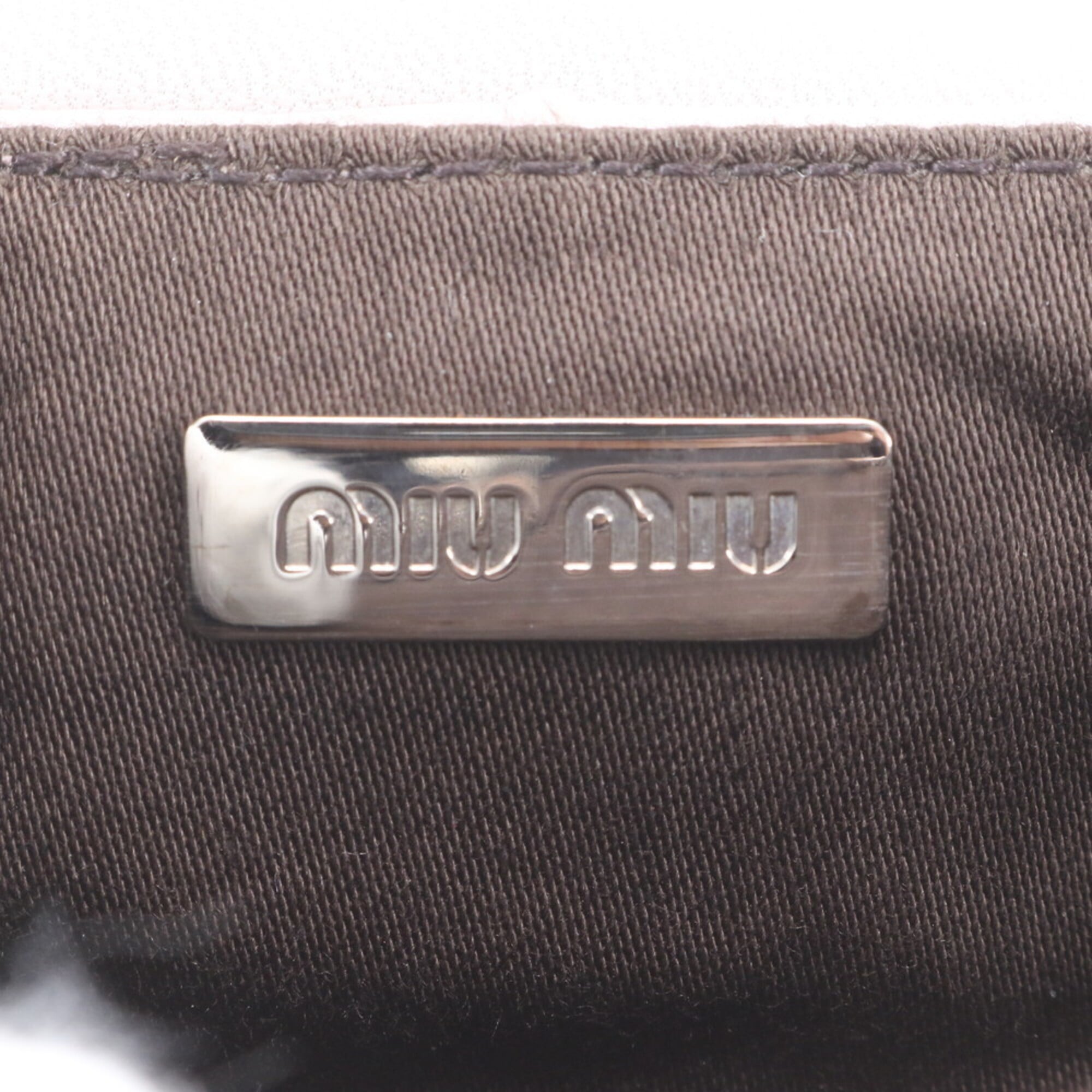 Miu Miu Pink Beige Leather Handbag Shoulder Bag (Pre-Owned)