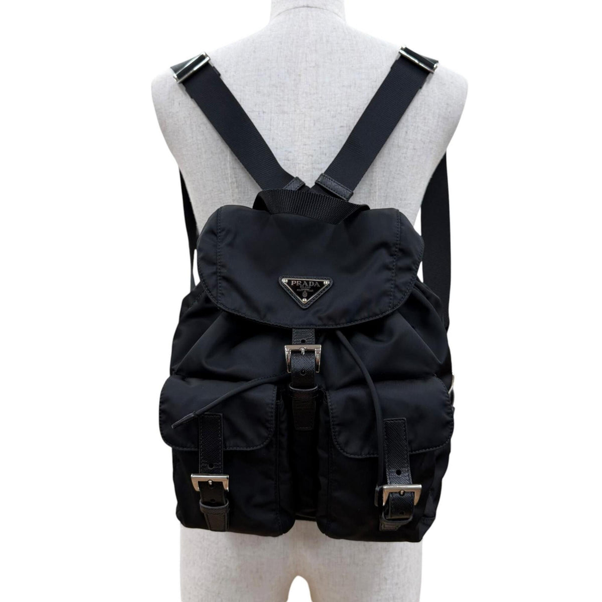 Prada Black Nylon Backpack (Pre-Owned)