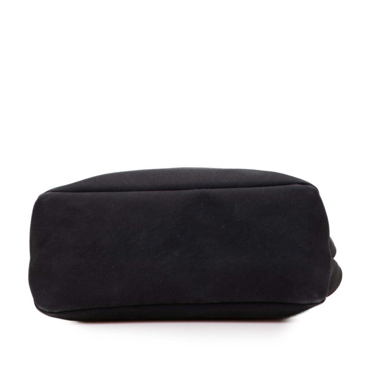 Prada Black Canvas Leather Pouch Shoulder Bag Tote Bag (Pre-Owned)