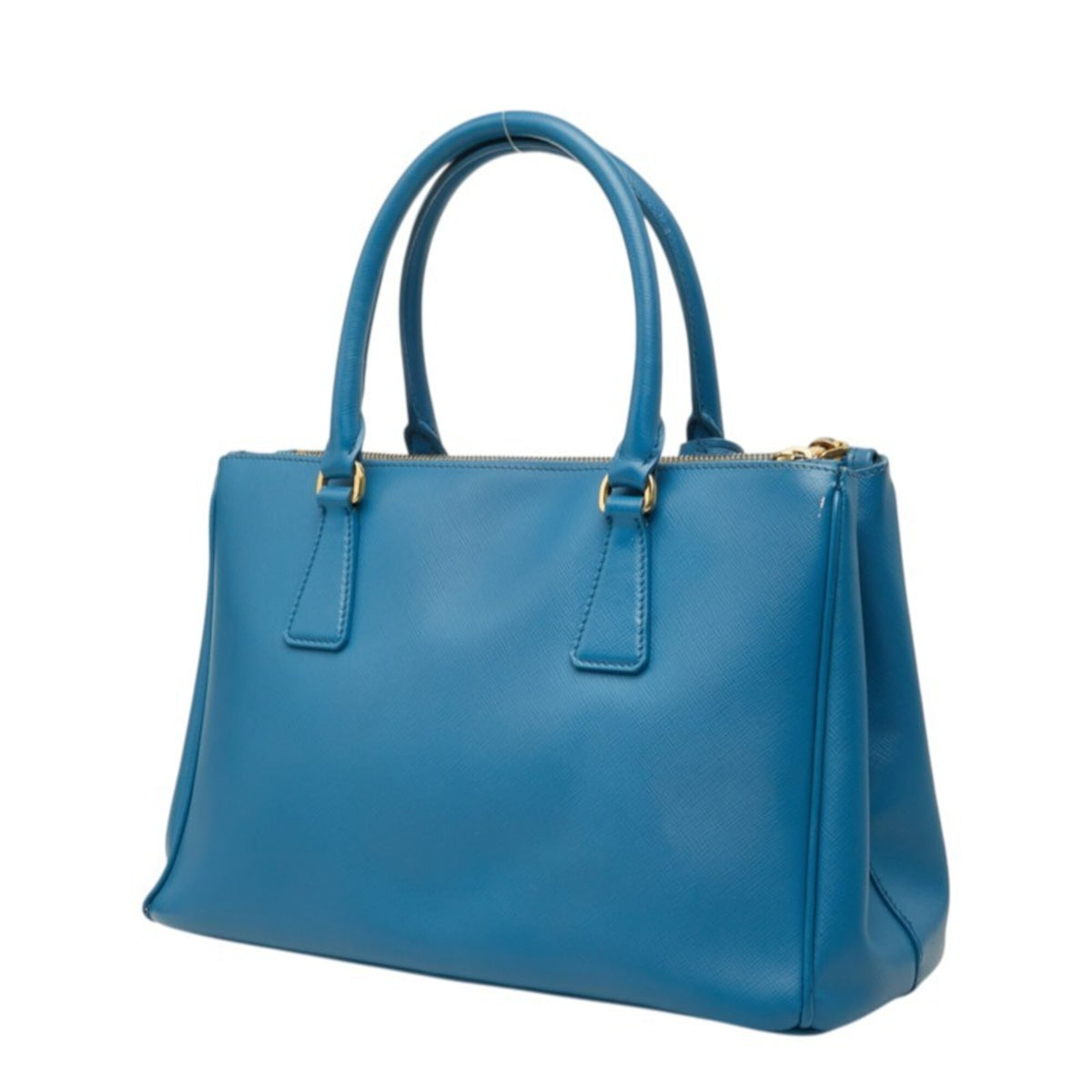 Prada Blue Leather Handbag Shoulder Bag (Pre-Owned)