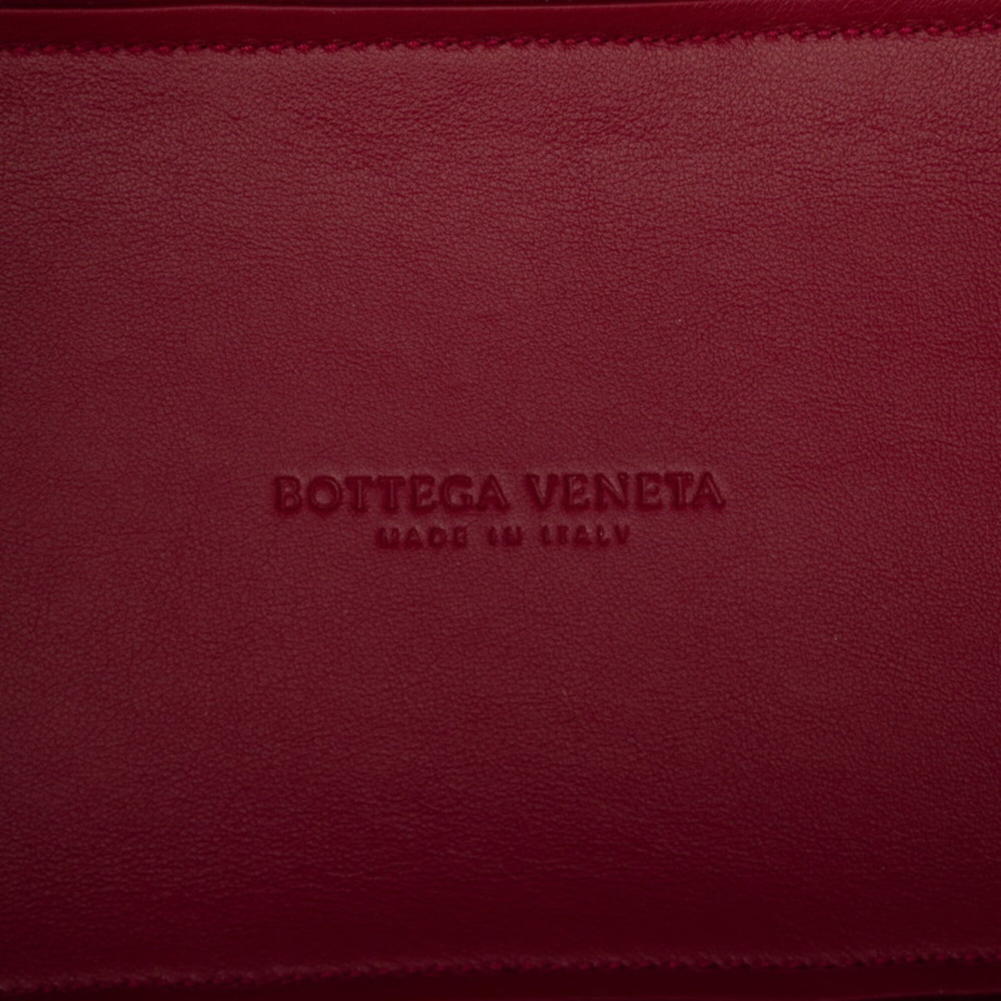 Bottega Veneta Red Color Leather Handbag Shoulder Bag (Pre-Owned)