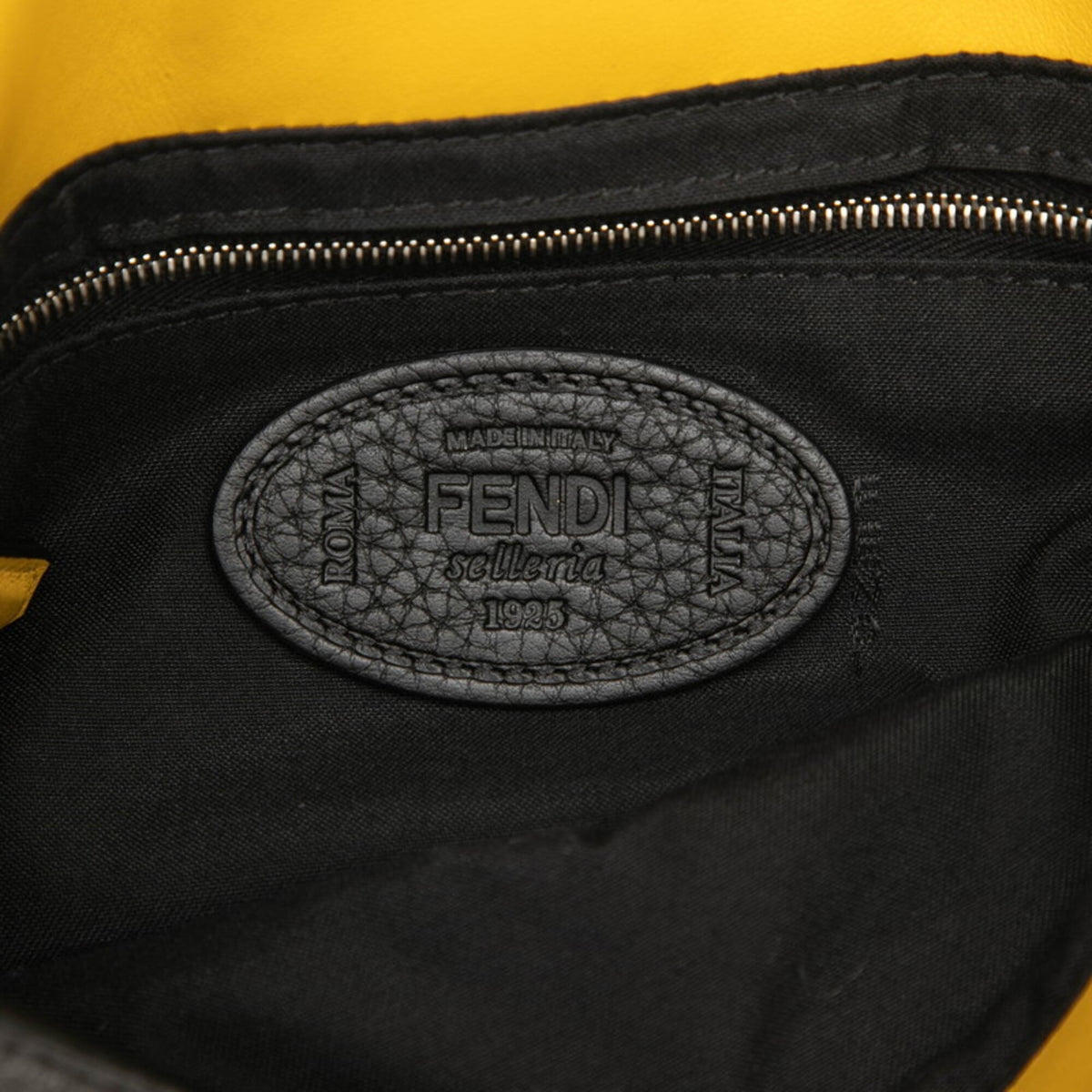 Fendi Selleria Gray Leather Shoulder Bag Sling Bag (Pre-Owned)