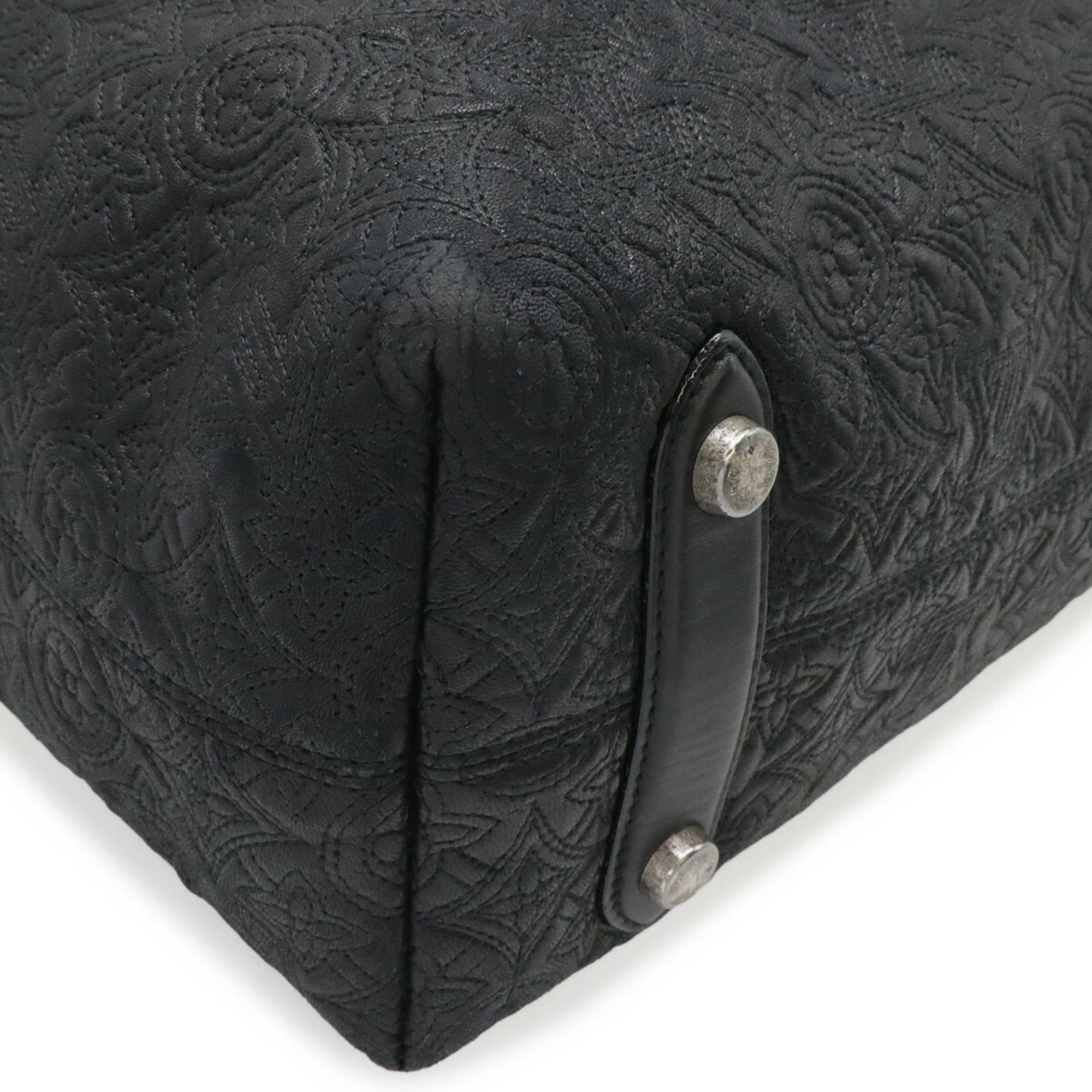 Louis Vuitton Noir Monogram Leather Shoulder Bag (Pre-Owned)