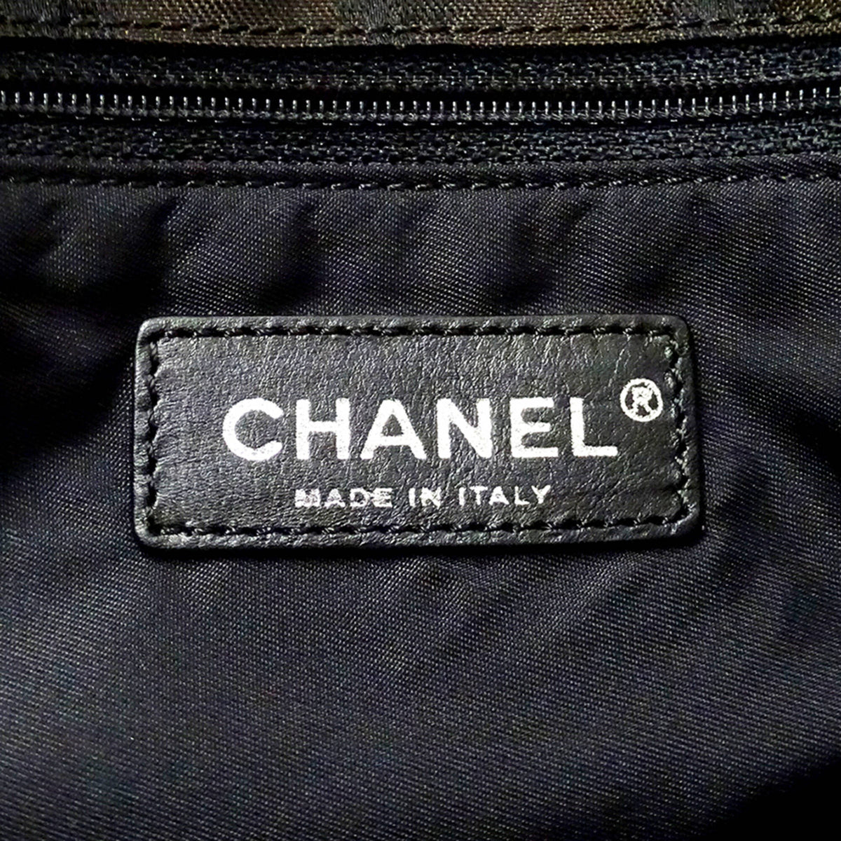 Chanel Dark Brown Nylon Messenger Bag Shoulder Bag (Pre-Owned)