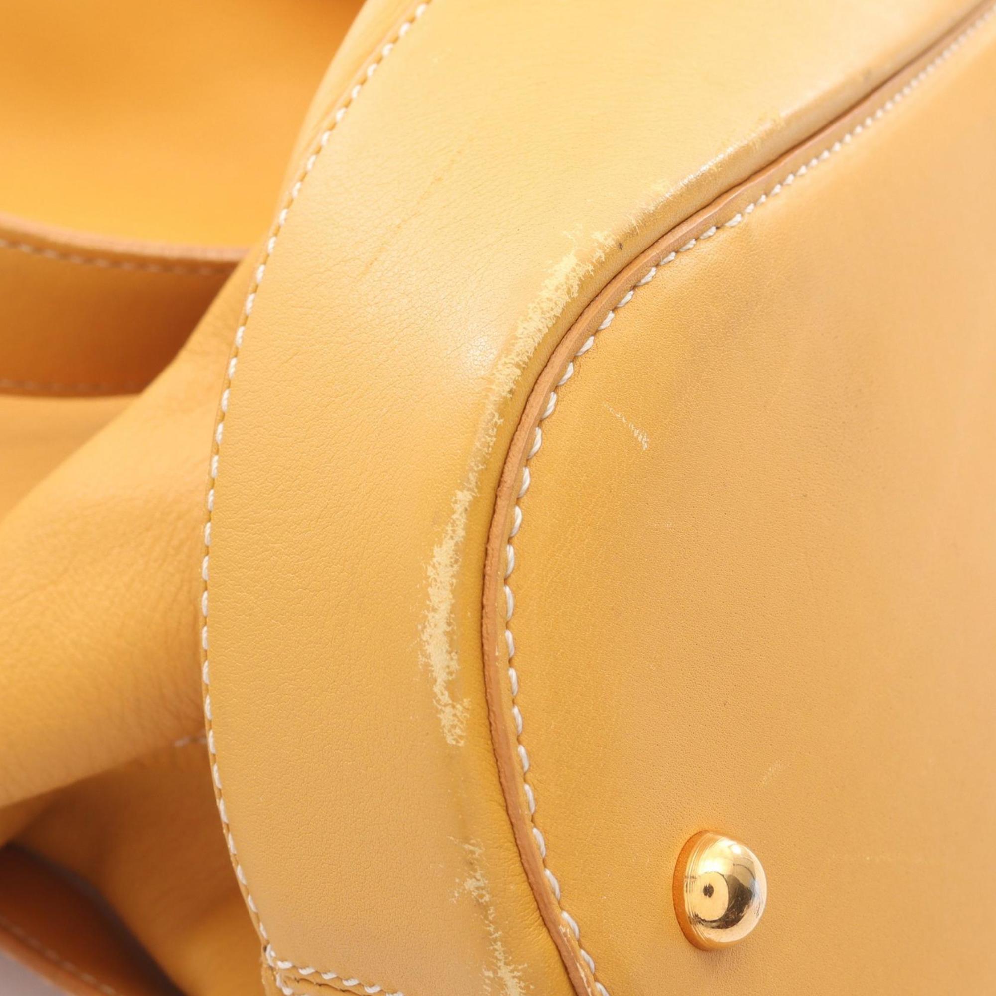 Loewe Yellow Leather Handbag Tote Bag (Pre-Owned)
