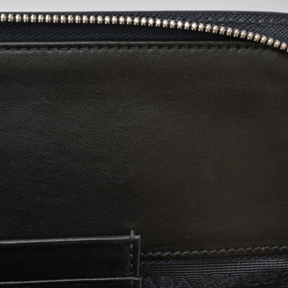 Prada Saffiano Navy Leather Clutch Bag (Pre-Owned)