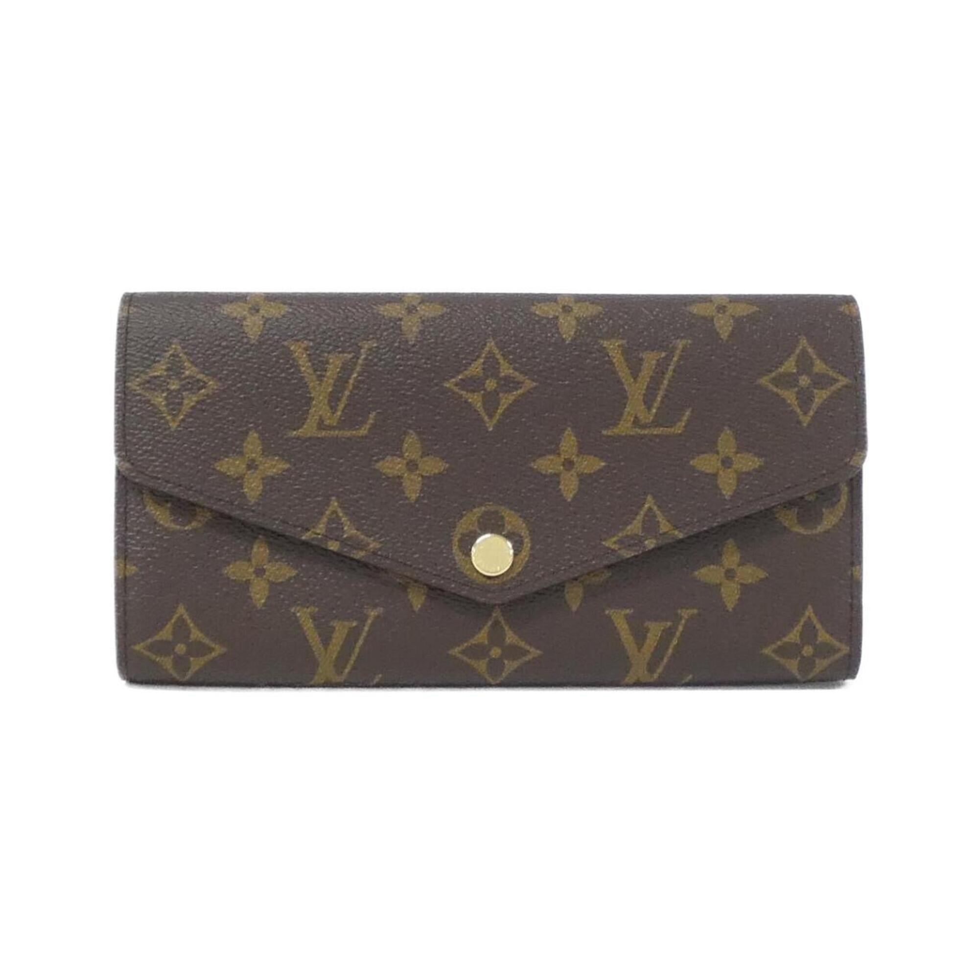 Louis Vuitton Brown Coated Canvas Long Wallet (Bi-Fold) (Pre-Owned)