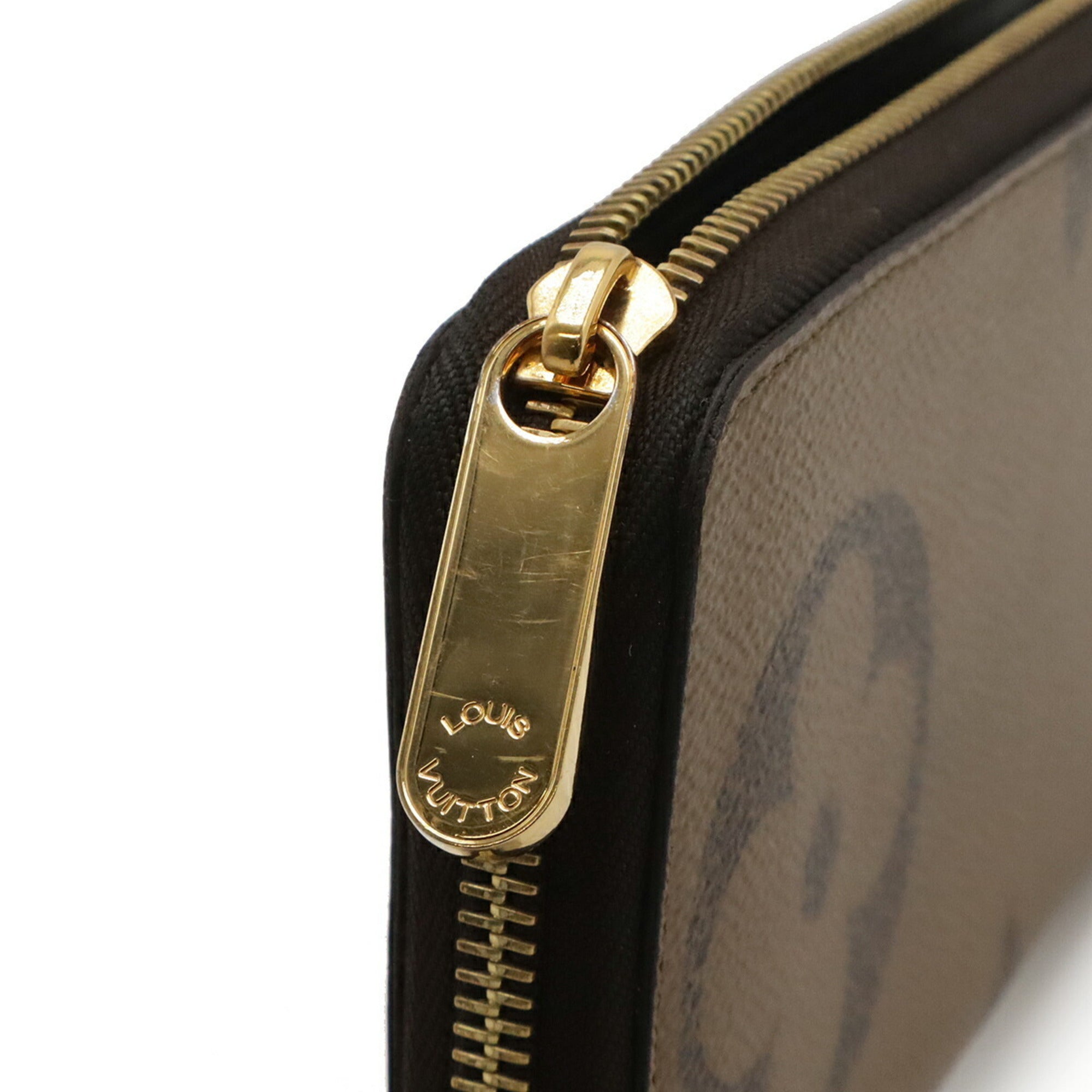 Louis Vuitton Monogram Brown Light Brown Monogram Monogram Reverse Long Wallet (Bi-Fold) (Pre-Owned)