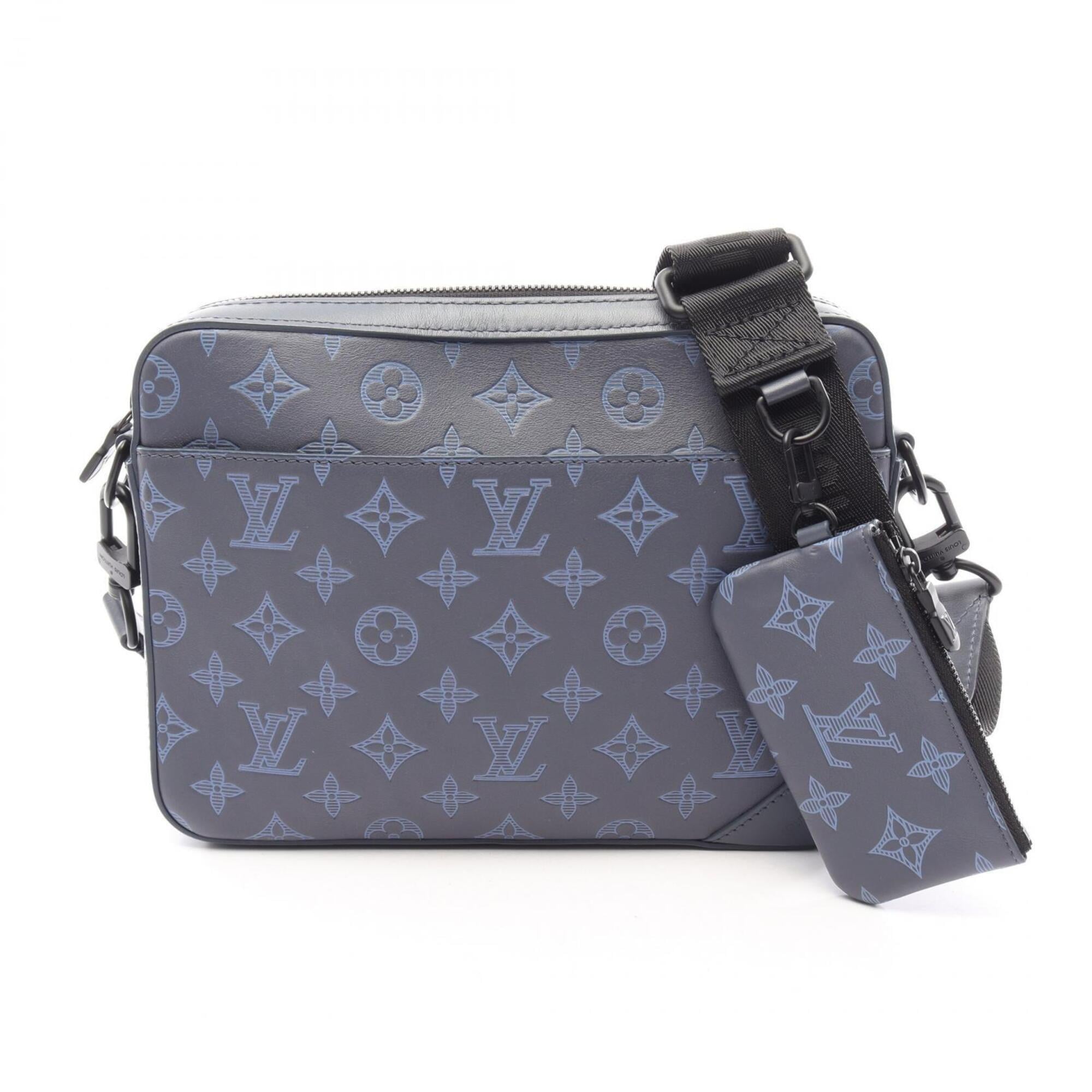 Louis Vuitton Navy Monogram Shadow Shoulder Bag (Pre-Owned)