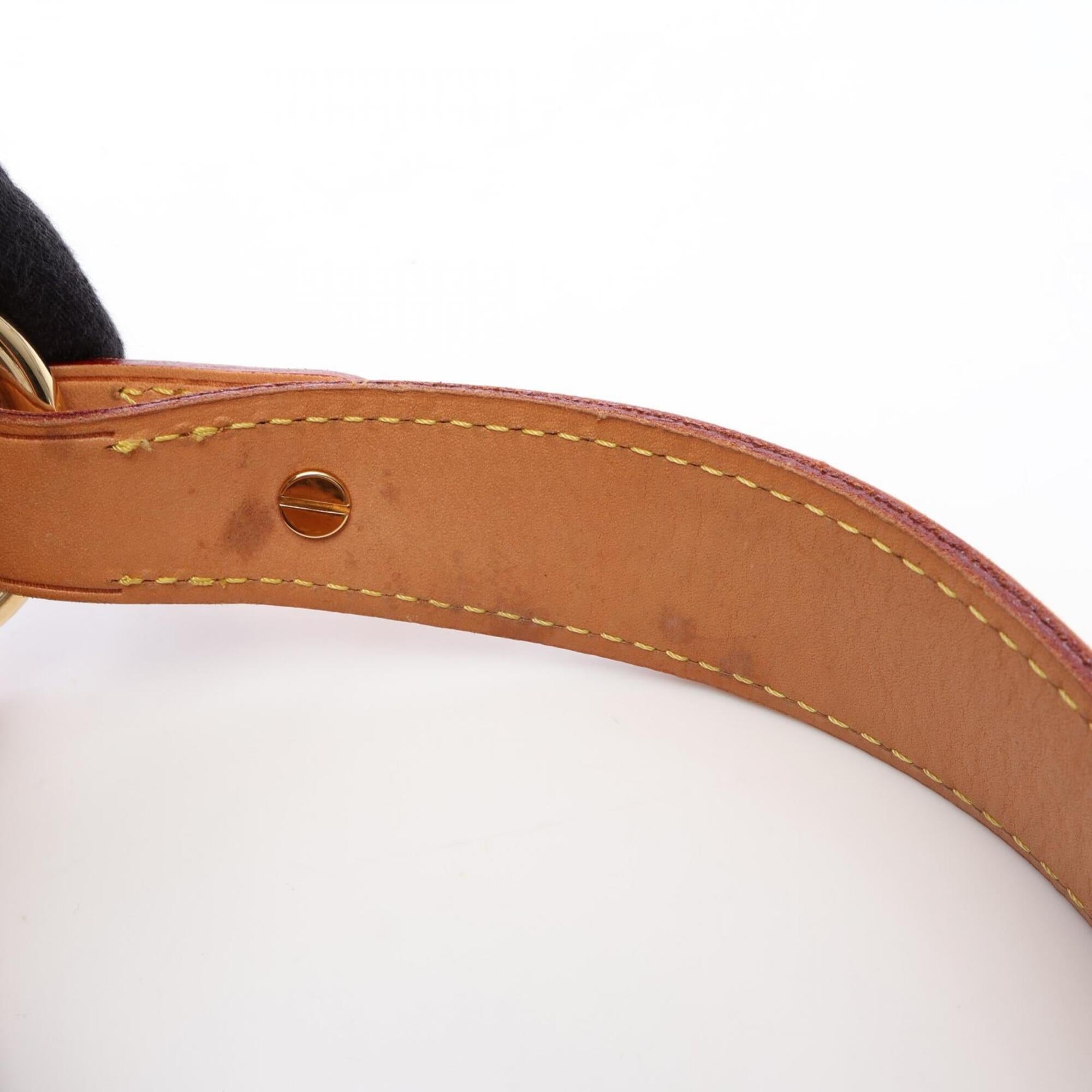 Louis Vuitton Brown Coated Canvas Leather Handbag Shoulder Bag (Pre-Owned)