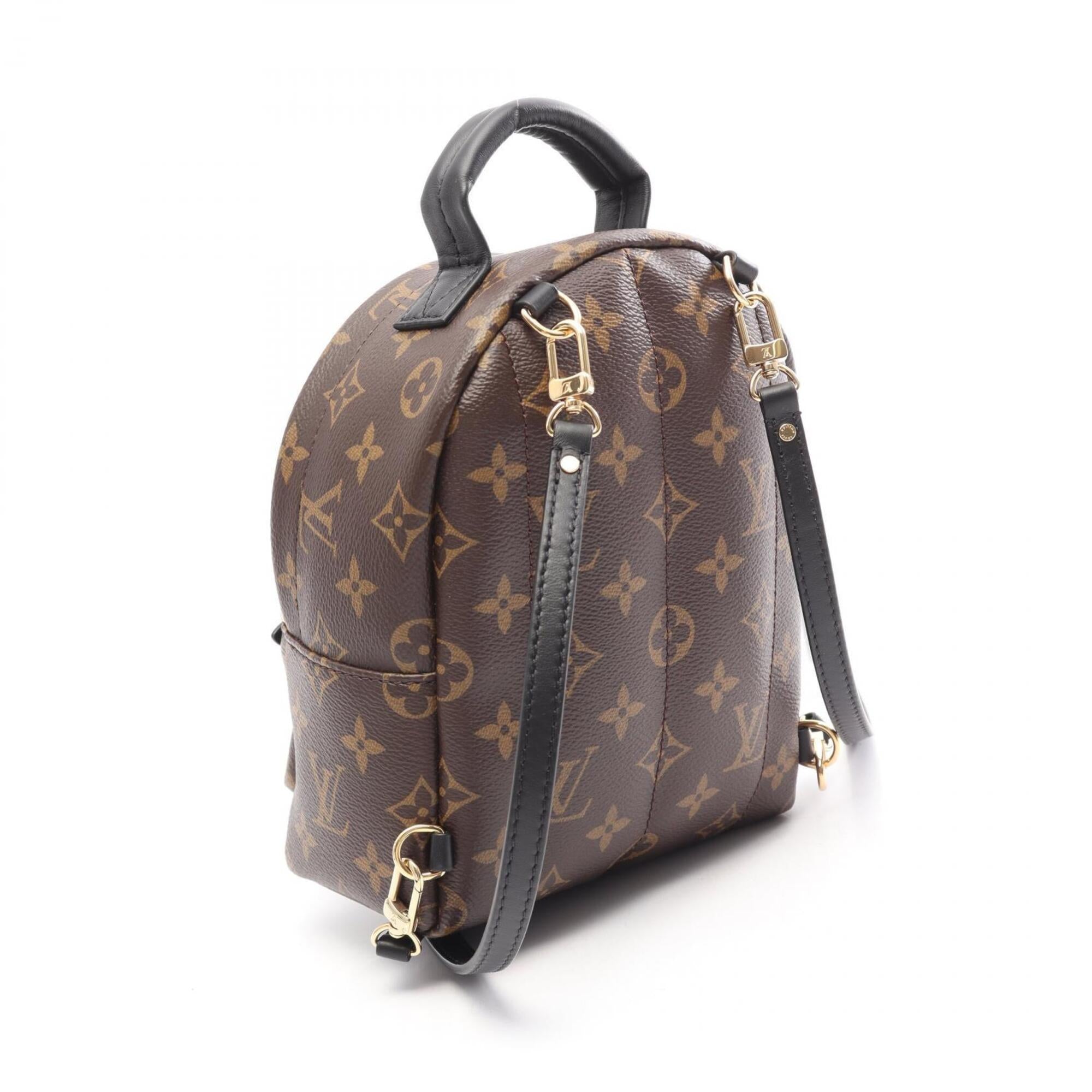 Louis Vuitton Black Brown Monogram Monogram Leather Backpack (Pre-Owned)