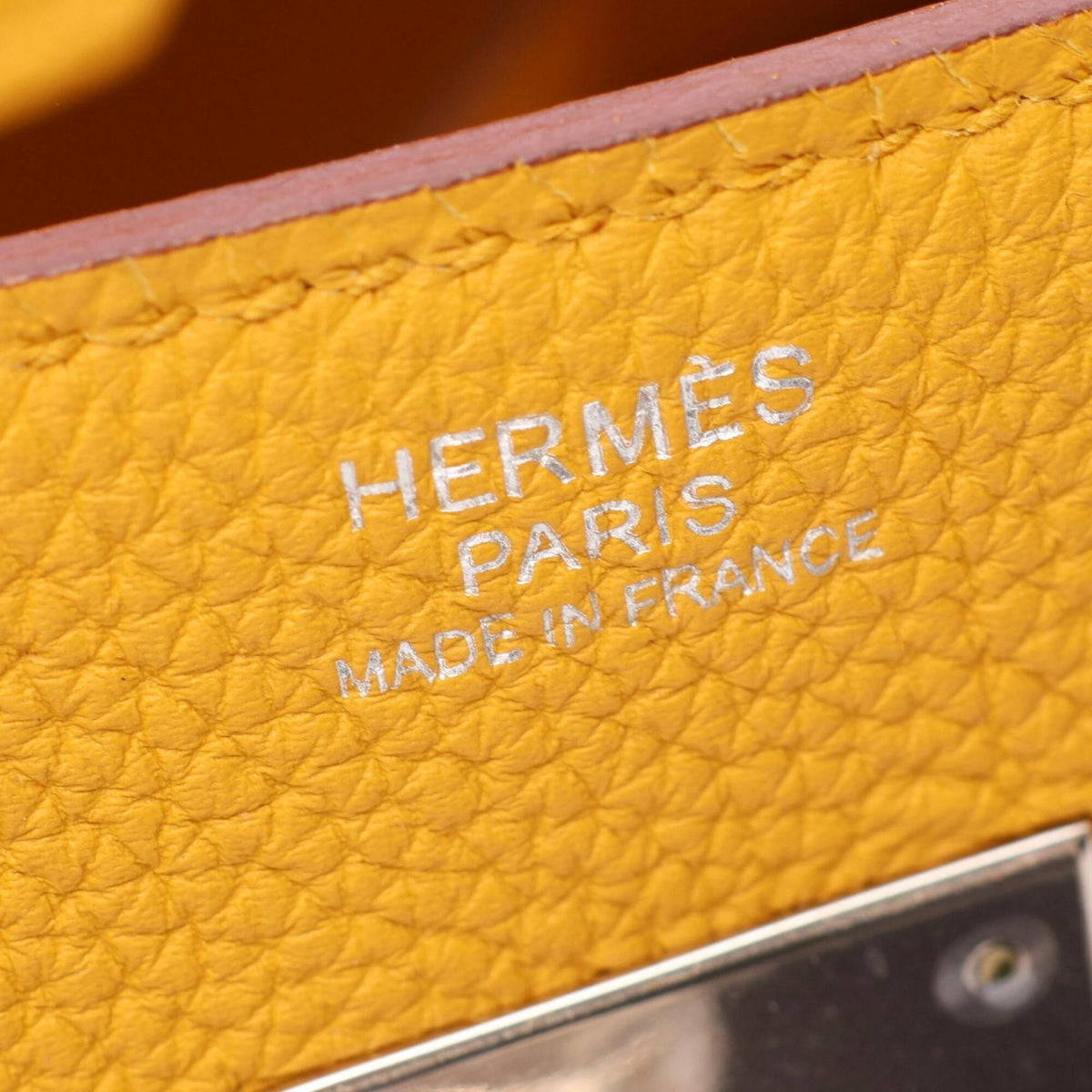 Hermes Yellow Togo Leather Handbag (Pre-Owned)