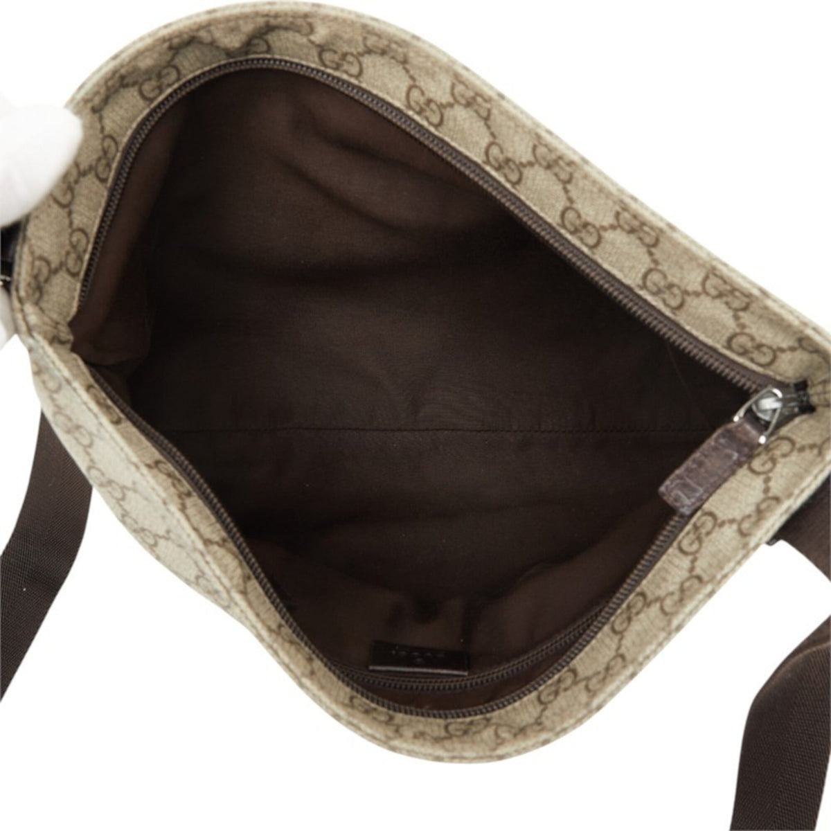 Gucci Beige Brown Pvc Leather Shoulder Bag (Pre-Owned)