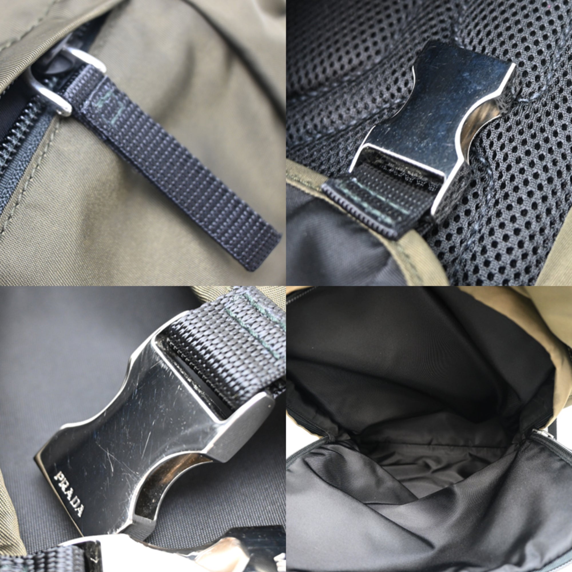 Prada Khaki Nylon Backpack (Pre-Owned)