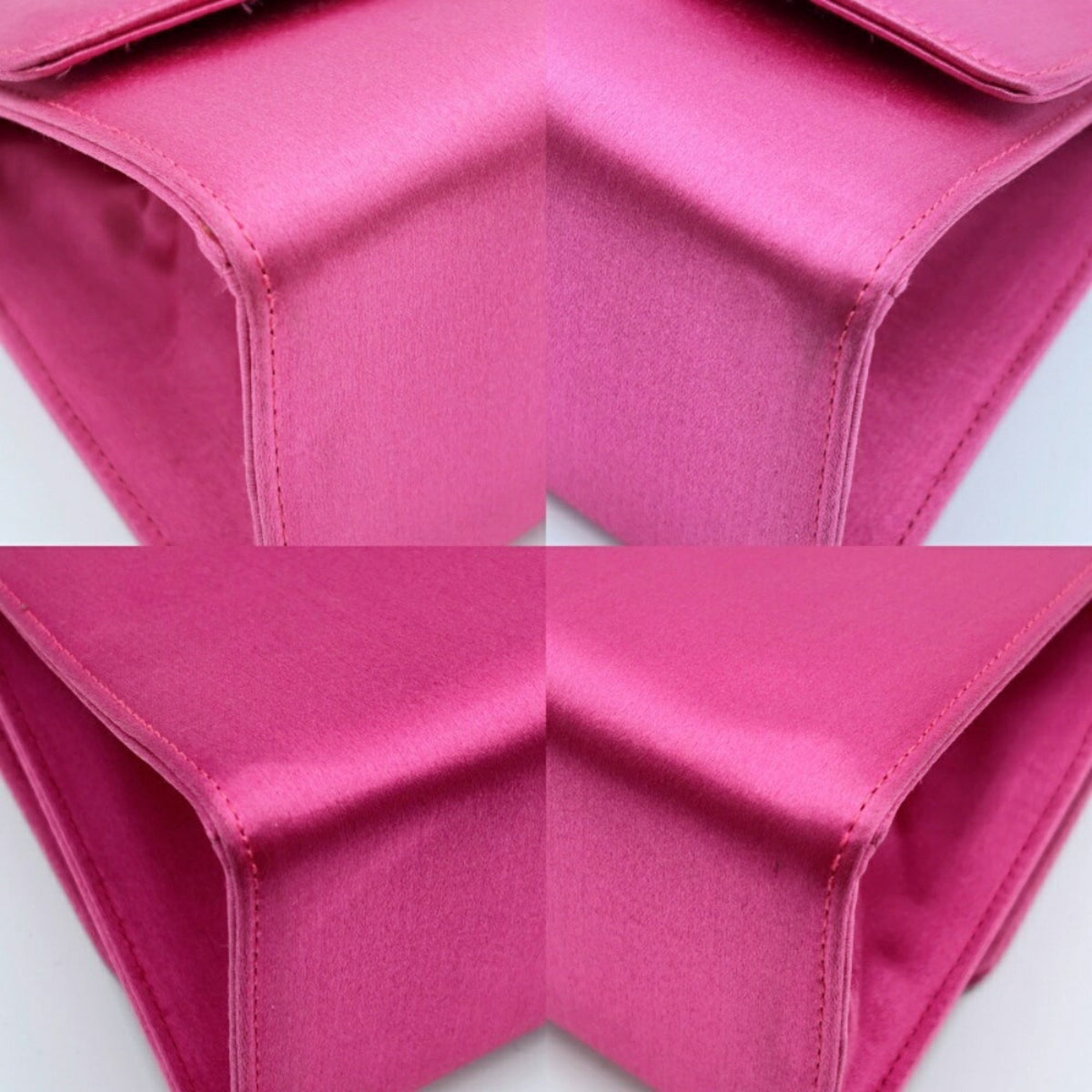 Gucci Gold Pink Bamboo Satin Handbag (Pre-Owned)