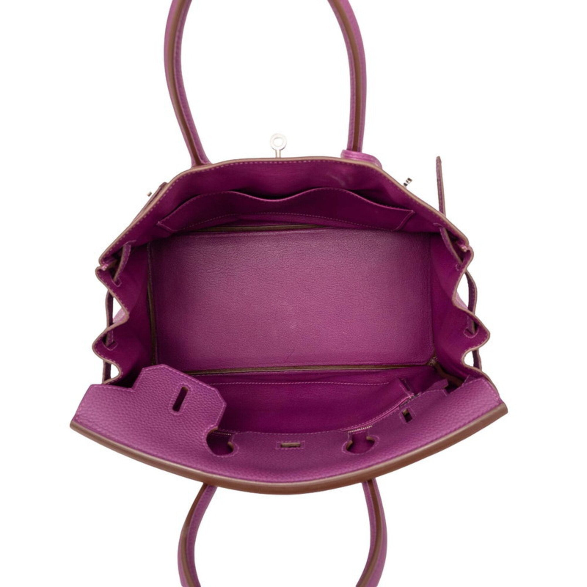 Hermes Anemone Purple Togo Leather Handbag (Pre-Owned)