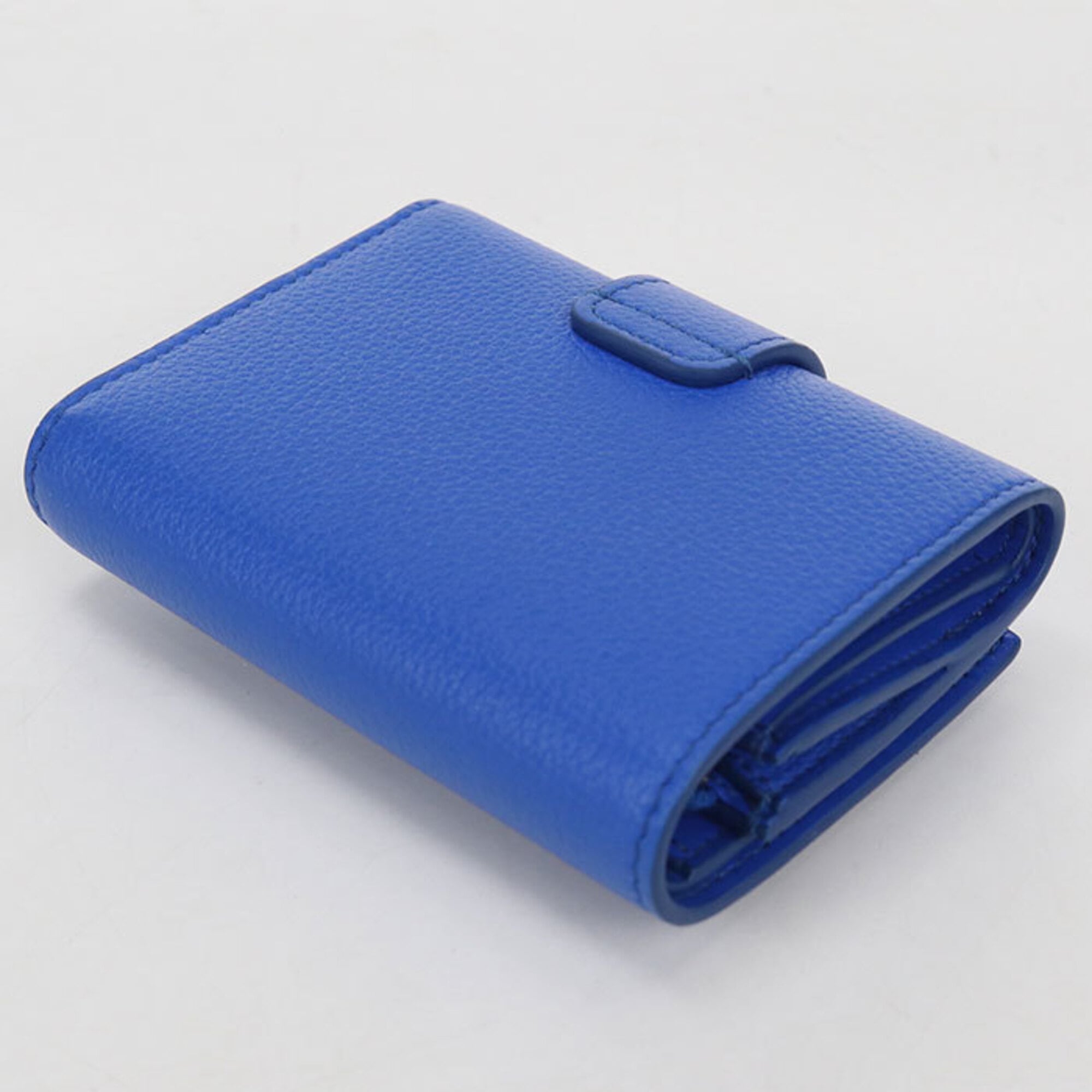 Celine Blue Leather Wallet (Tri-Fold) (Pre-Owned)