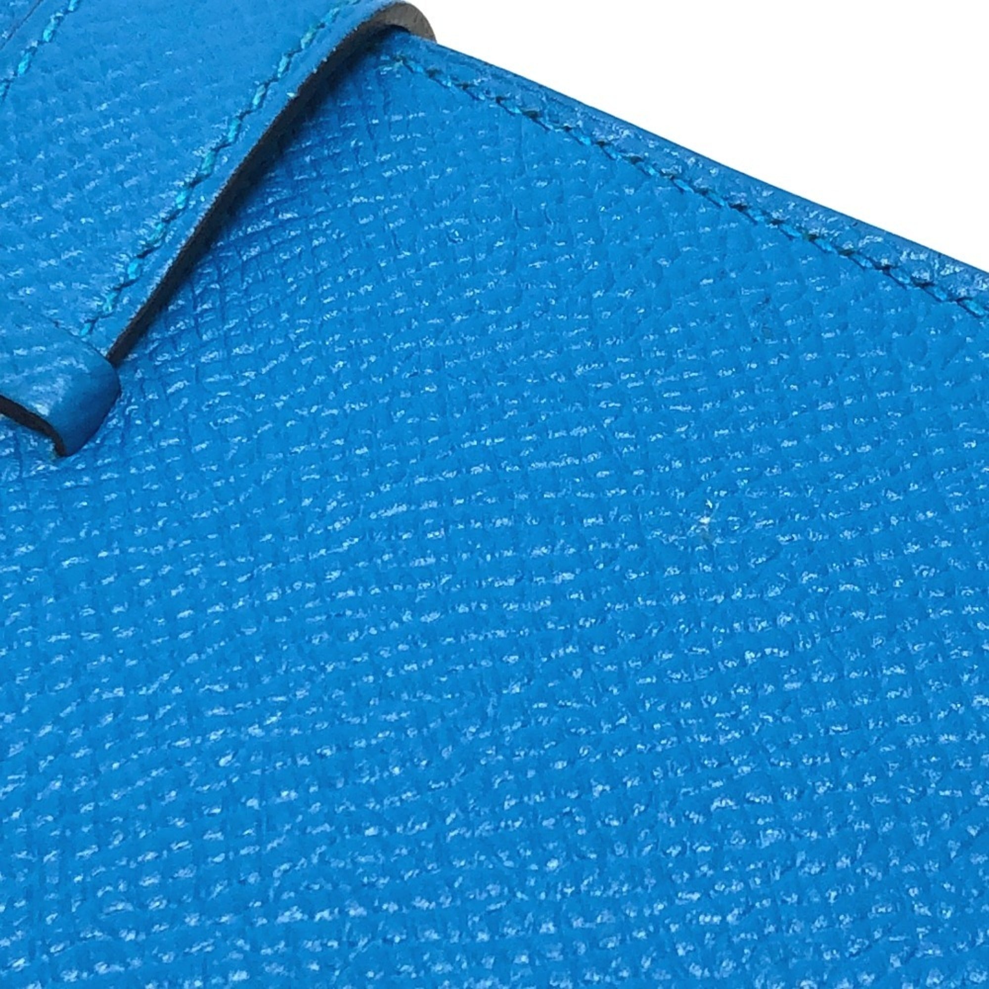 Hermes Blue Epsom Leather Long Wallet (Bi-Fold) (Pre-Owned)