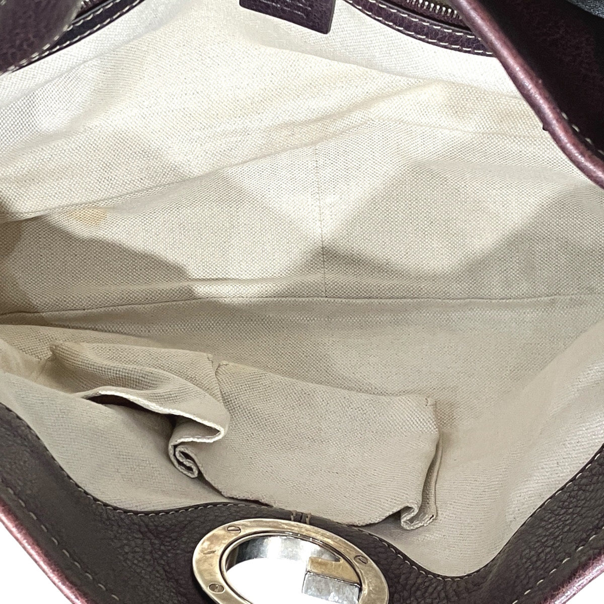 Gucci Wine Leather Shoulder Bag (Pre-Owned)