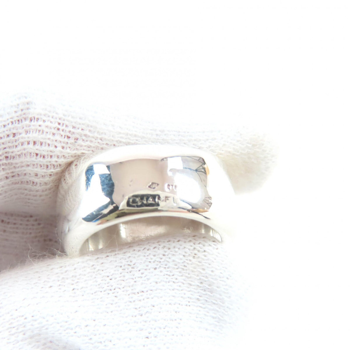 Chanel Silver Silver 925 Band Ring (Pre-Owned)