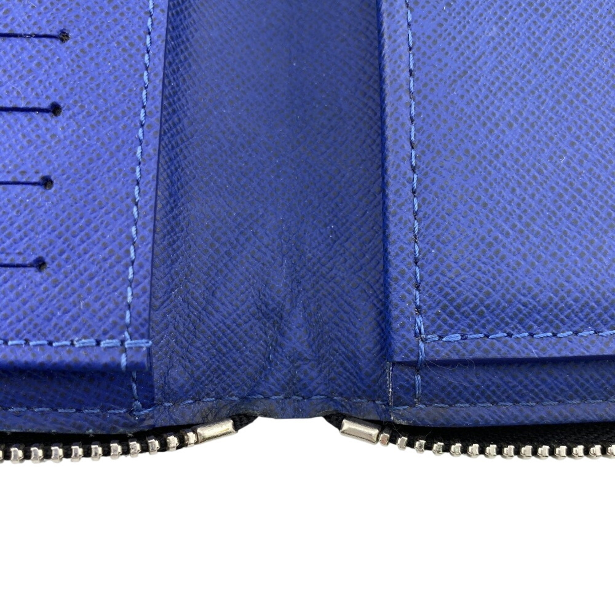 Louis Vuitton Blue Leather Long Wallet (Bi-Fold) (Pre-Owned)