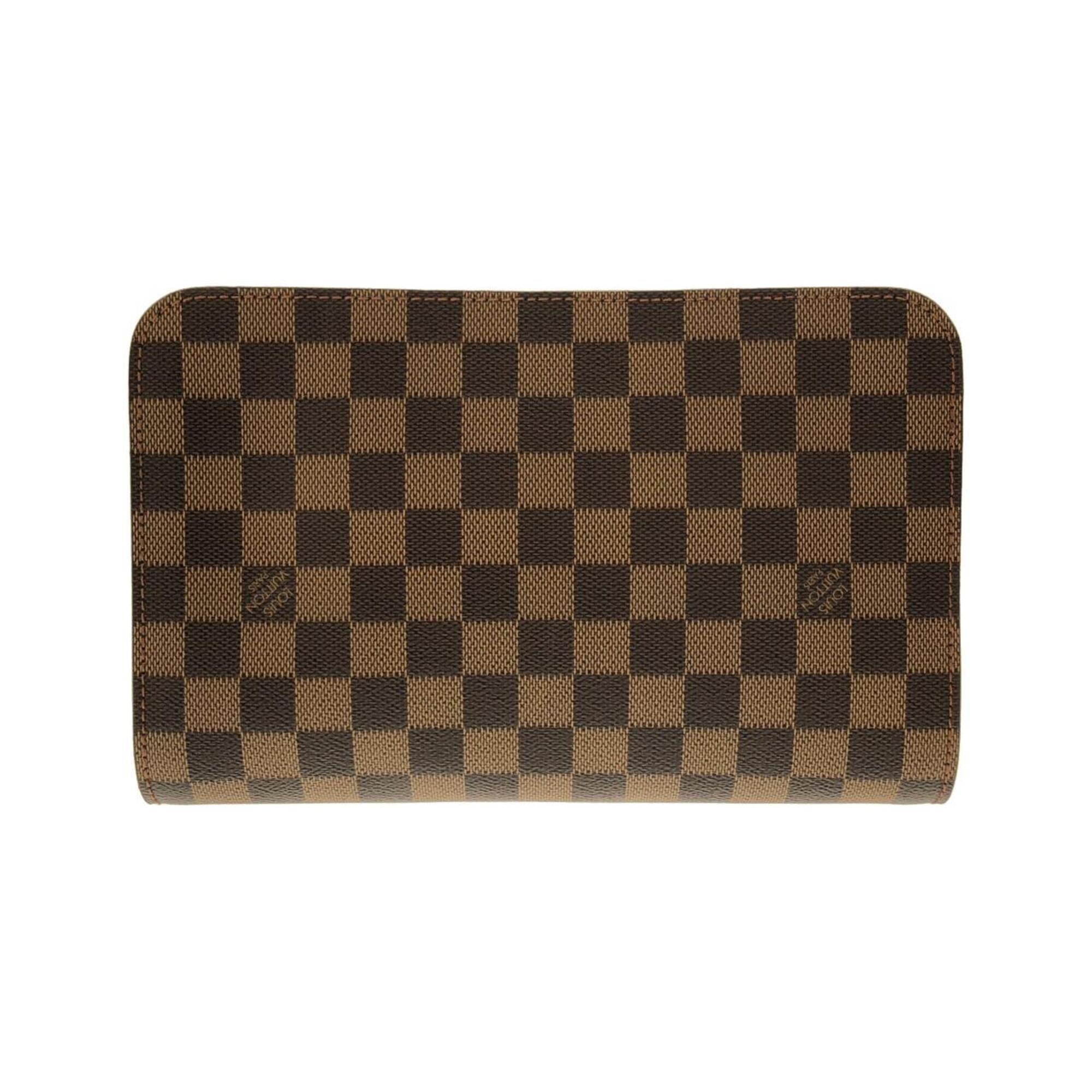 Louis Vuitton Ebene Coated Canvas Clutch Bag (Pre-Owned)