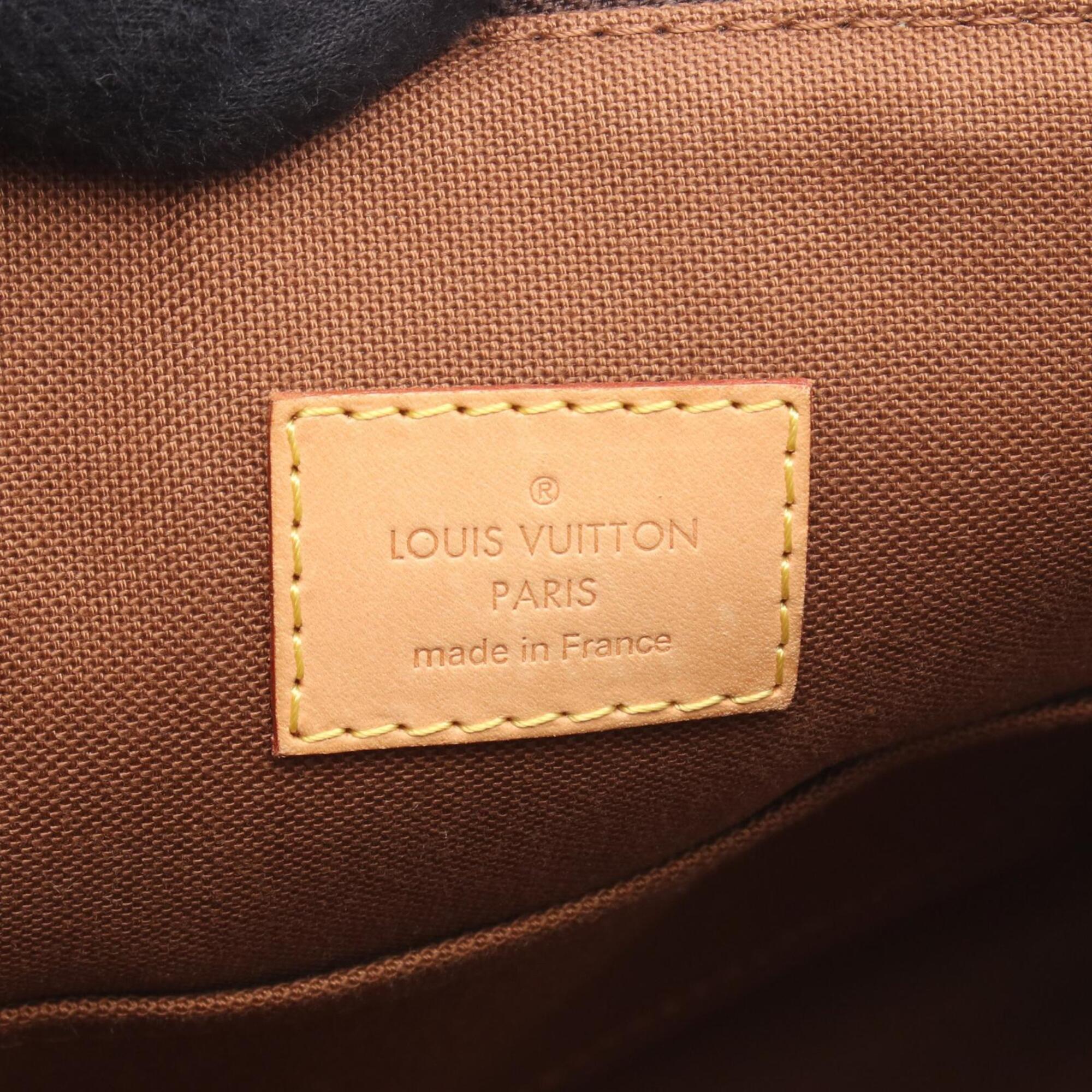 Louis Vuitton Monogram Brown Coated Canvas Leather Handbag (Pre-Owned)