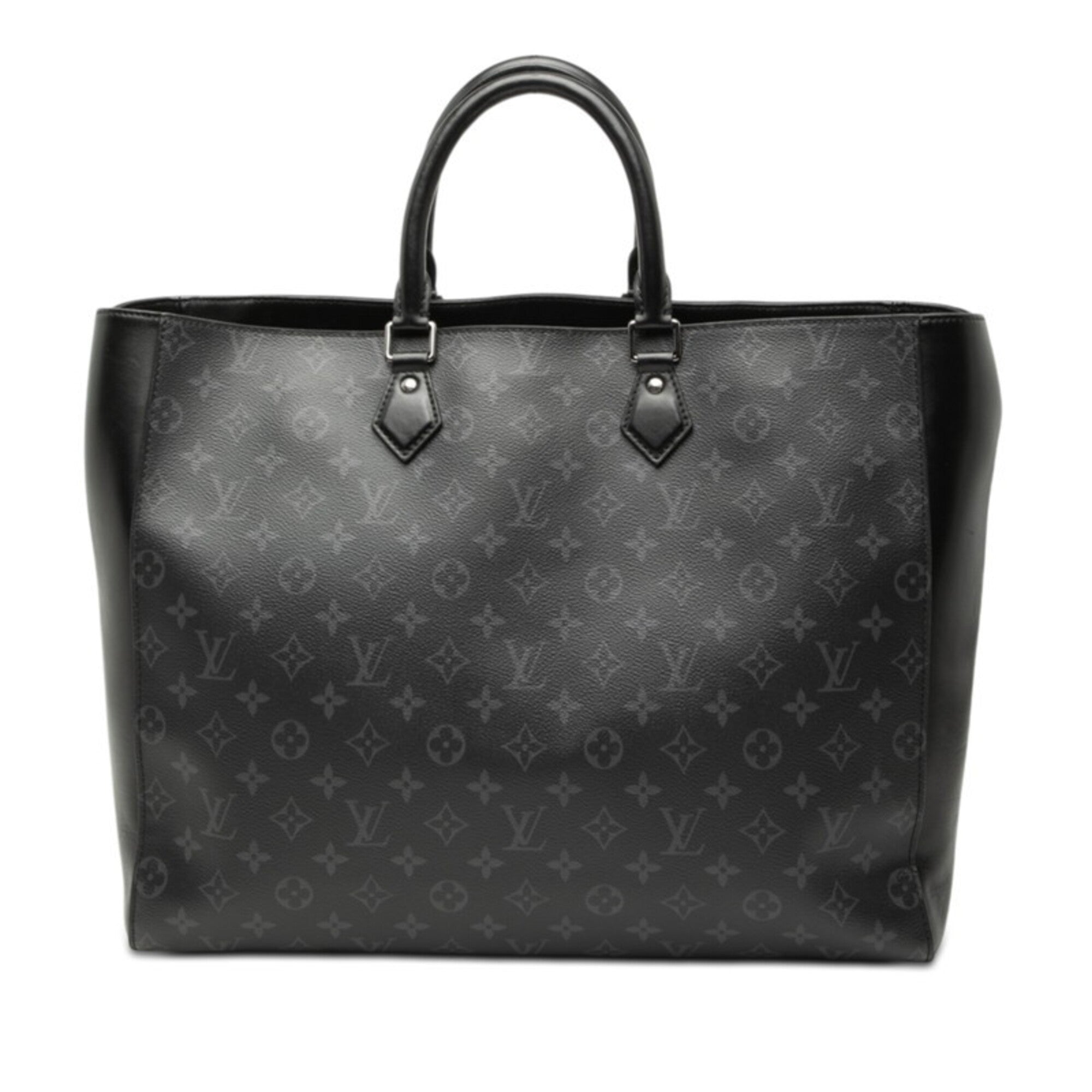 Louis Vuitton Black Gray Pvc Leather Pouch Tote Bag (Pre-Owned)