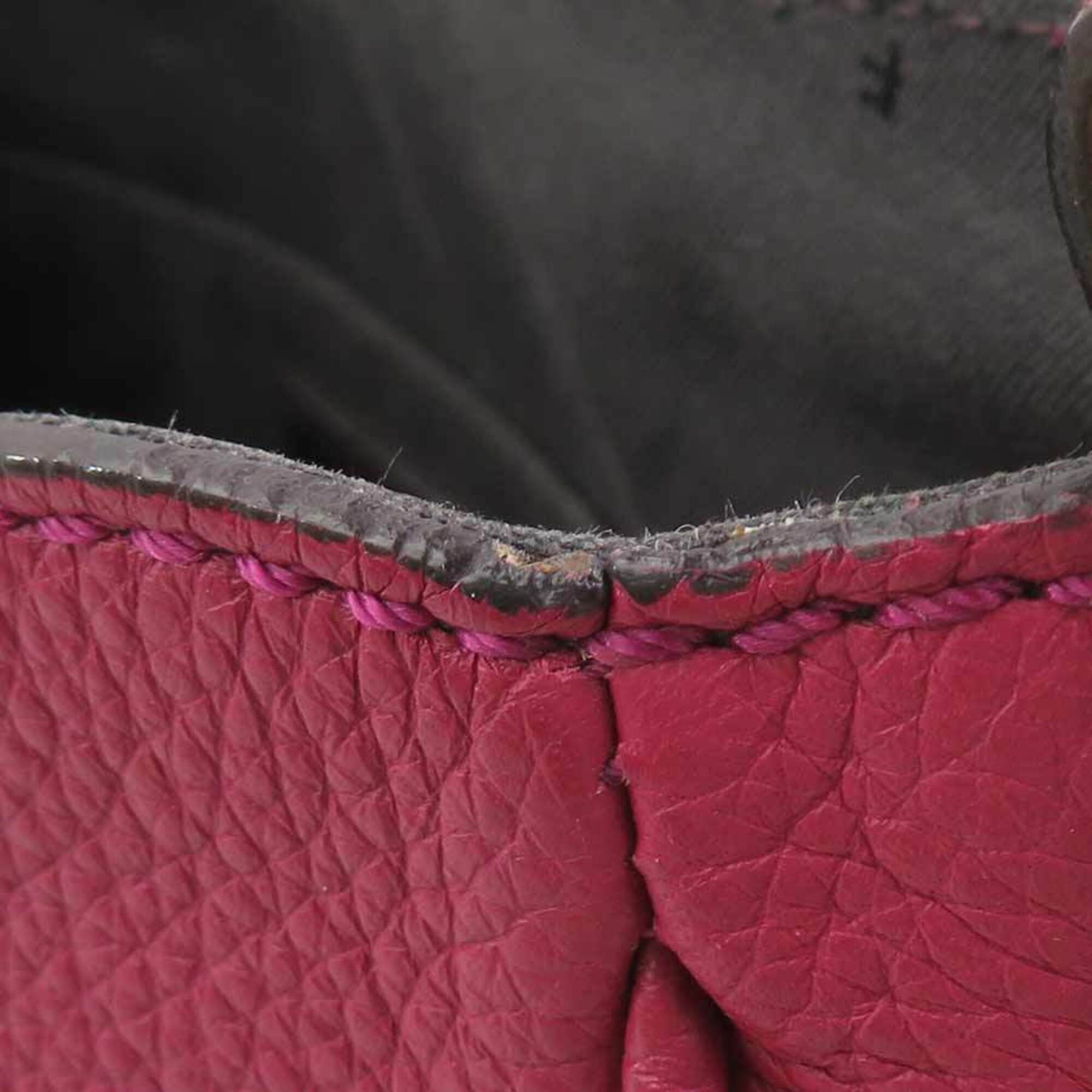 Fendi Bordeaux Leather Shoulder Bag (Pre-Owned)